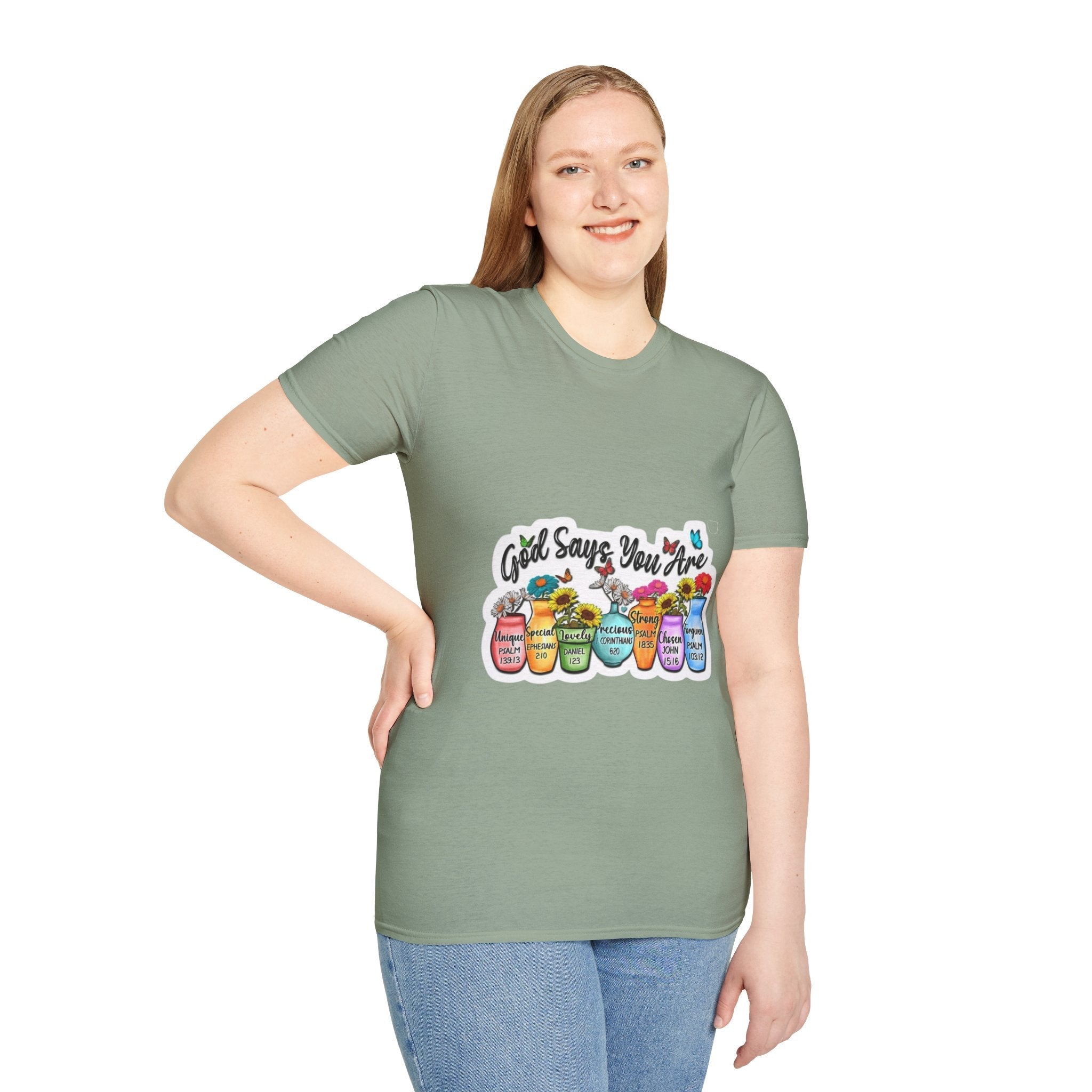 God Says You Are Loved Unisex T-Shirt, Inspirational Tee for Faith, Gifts for Friends, Casual Wear, Comfortable Clothing, [...] - Metamorphosis Creations