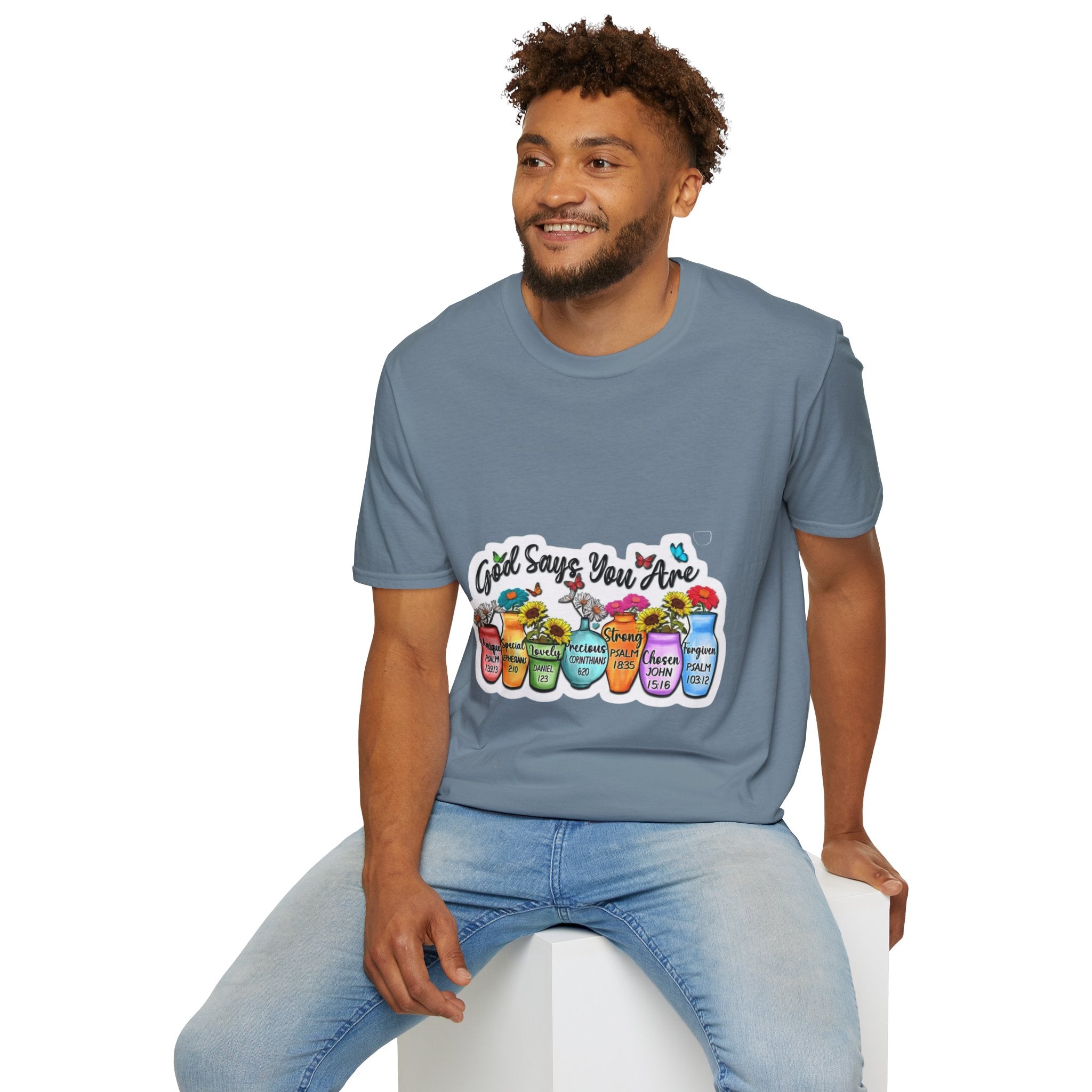 God Says You Are Loved Unisex T-Shirt, Inspirational Tee for Faith, Gifts for Friends, Casual Wear, Comfortable Clothing, [...] - Metamorphosis Creations
