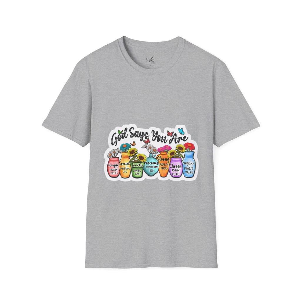 God Says You Are Loved Unisex T-Shirt, Inspirational Tee for Faith, Gifts for Friends, Casual Wear, Comfortable Clothing, [...] - Metamorphosis Creations