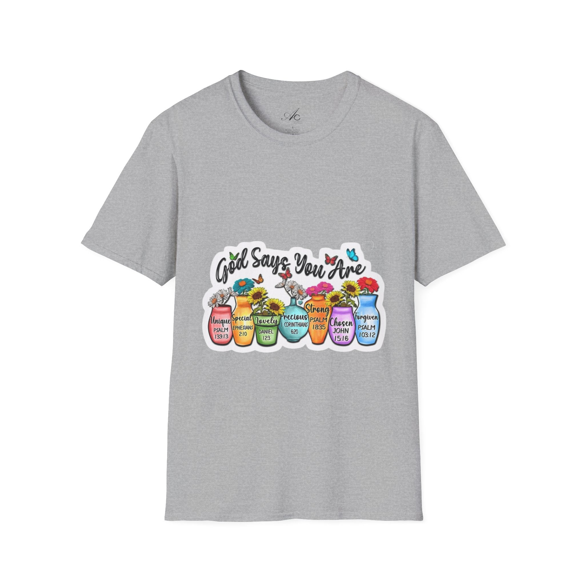 God Says You Are Loved Unisex T-Shirt, Inspirational Tee for Faith, Gifts for Friends, Casual Wear, Comfortable Clothing, [...] - Metamorphosis Creations