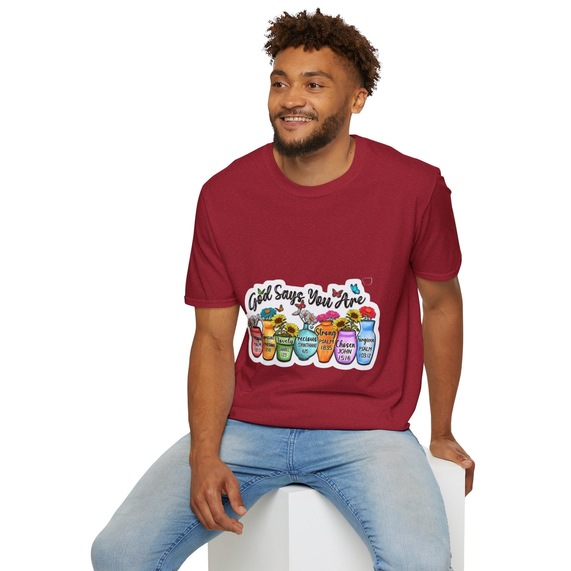 God Says You Are Loved Unisex T-Shirt, Inspirational Tee for Faith, Gifts for Friends, Casual Wear, Comfortable Clothing, [...] - Metamorphosis Creations