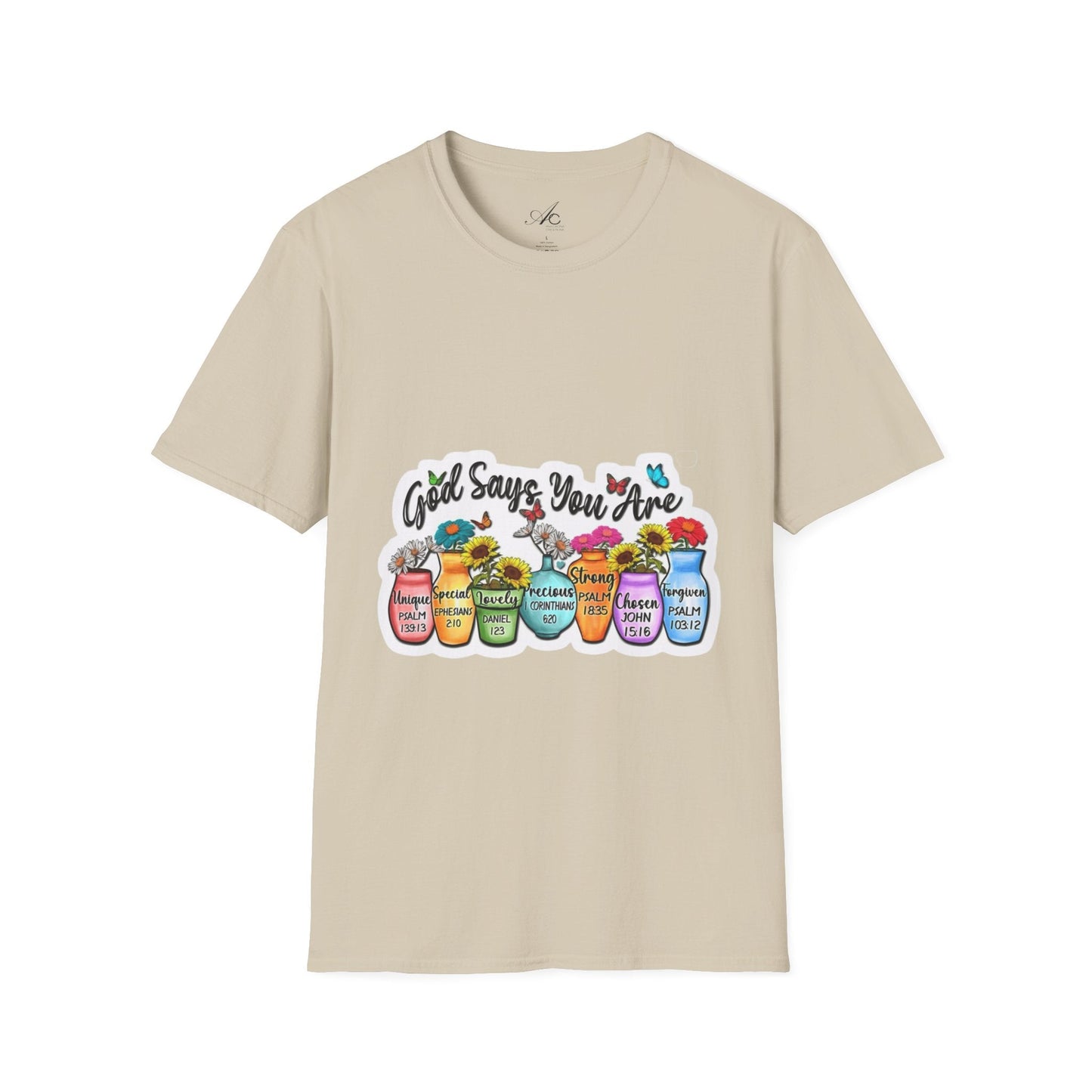 God Says You Are Loved Unisex T-Shirt, Inspirational Tee for Faith, Gifts for Friends, Casual Wear, Comfortable Clothing, [...] - Metamorphosis Creations