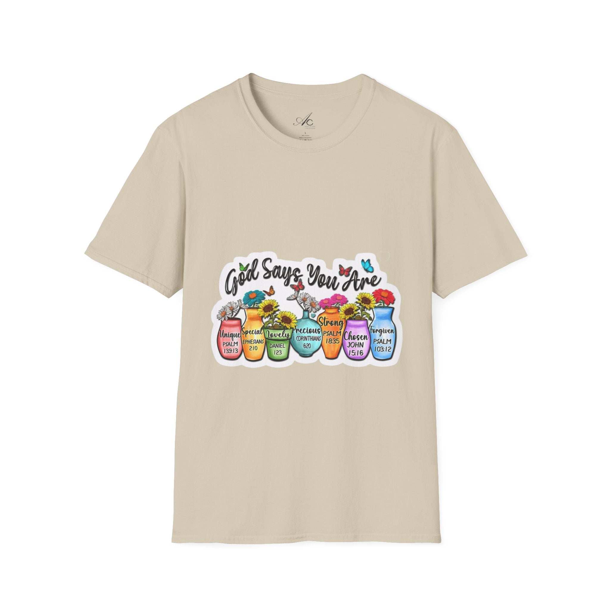God Says You Are Loved Unisex T-Shirt, Inspirational Tee for Faith, Gifts for Friends, Casual Wear, Comfortable Clothing, [...] - Metamorphosis Creations