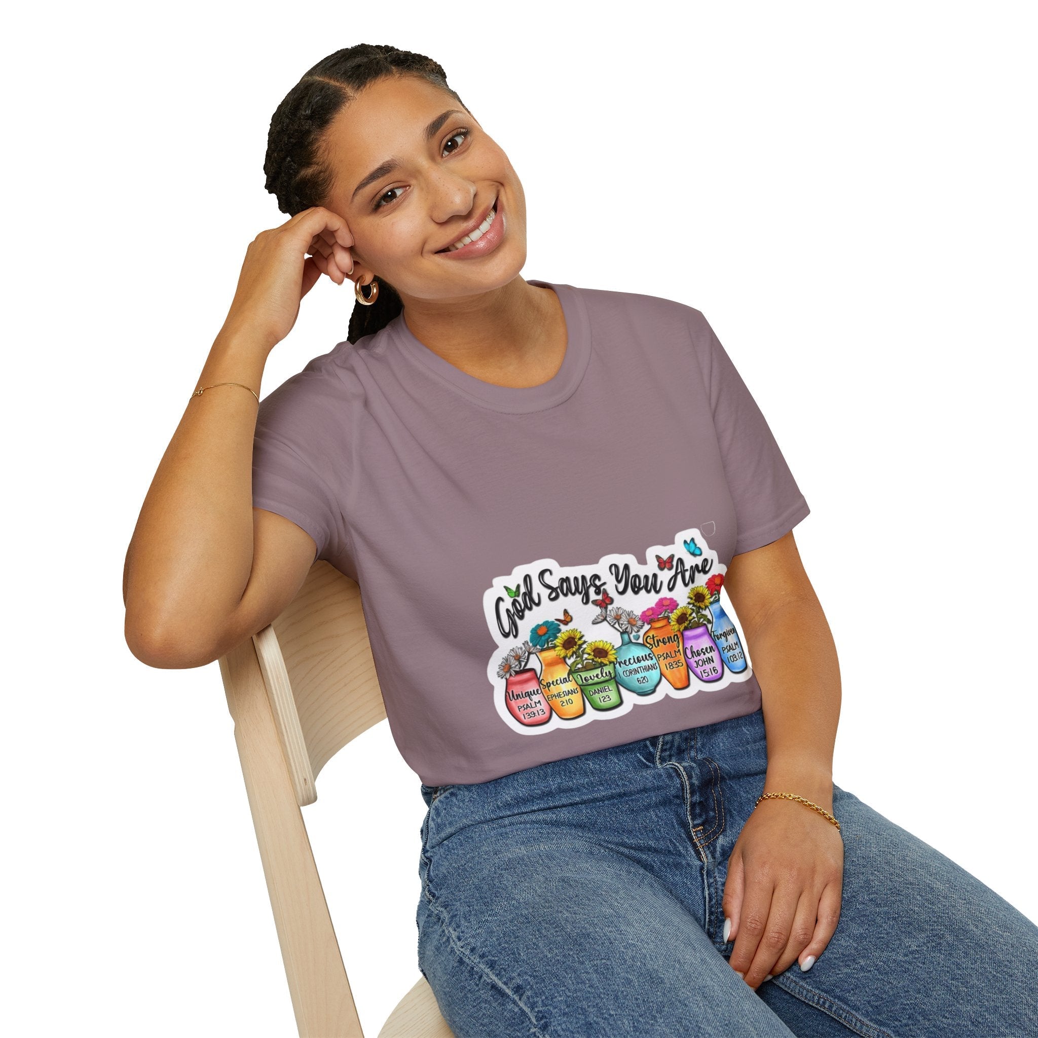 God Says You Are Loved Unisex T-Shirt, Inspirational Tee for Faith, Gifts for Friends, Casual Wear, Comfortable Clothing, [...] - Metamorphosis Creations