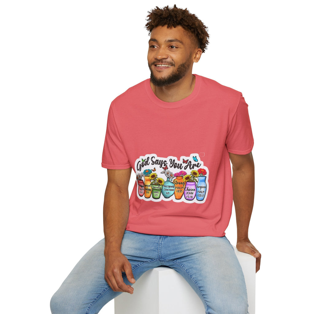 God Says You Are Loved Unisex T-Shirt, Inspirational Tee for Faith, Gifts for Friends, Casual Wear, Comfortable Clothing, [...] - Metamorphosis Creations