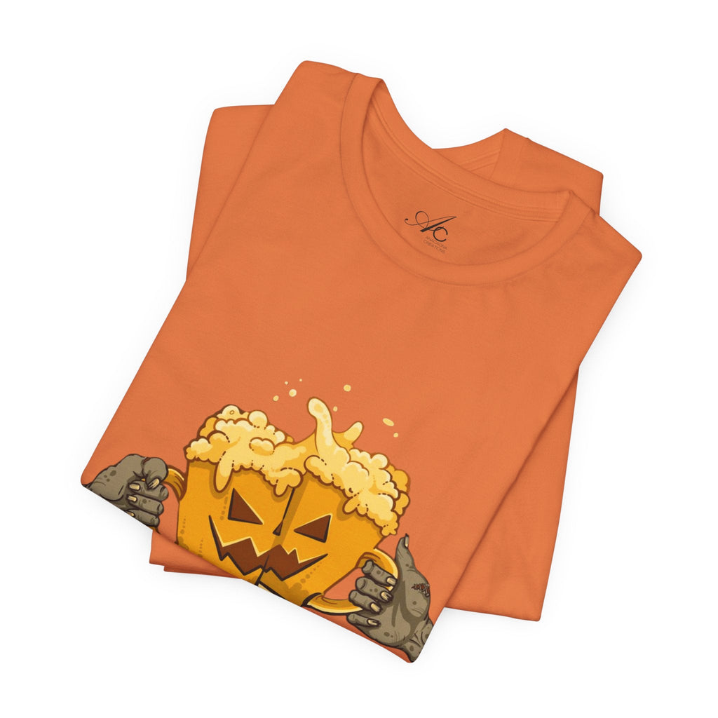 Halloween Beer Tee, Ghostly Fun Shirt, Unisex Graphic T-Shirt, Trick or Treat Apparel, Spooky Celebration Top - Metamorphosis Creations