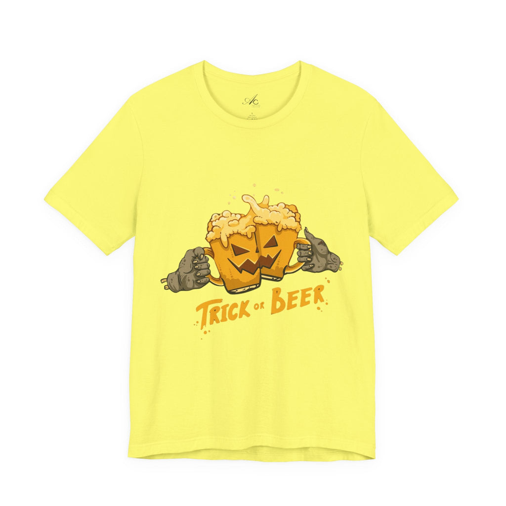 Halloween Beer Tee, Ghostly Fun Shirt, Unisex Graphic T-Shirt, Trick or Treat Apparel, Spooky Celebration Top - Metamorphosis Creations