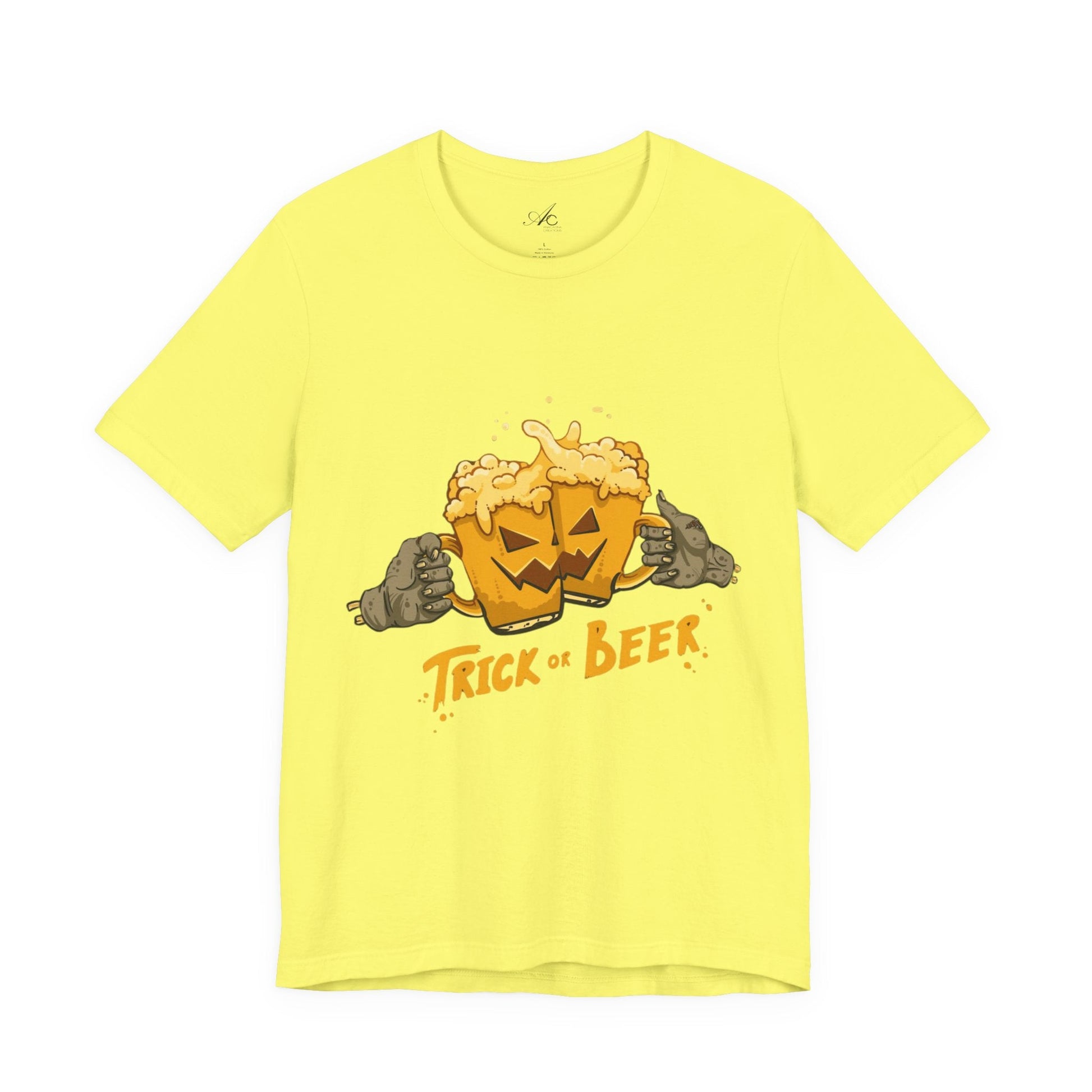 Halloween Beer Tee, Ghostly Fun Shirt, Unisex Graphic T-Shirt, Trick or Treat Apparel, Spooky Celebration Top - Metamorphosis Creations