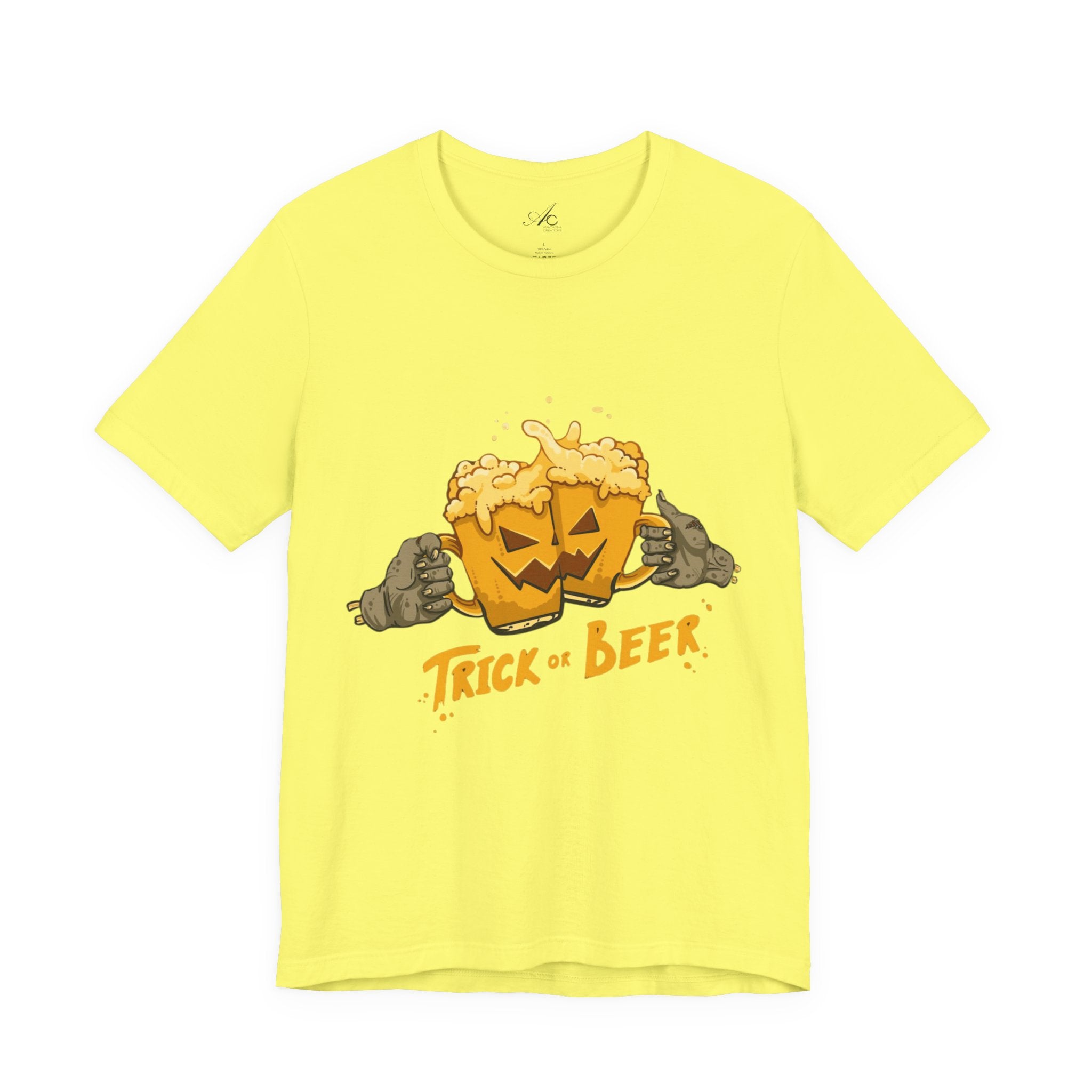 Halloween Beer Tee, Ghostly Fun Shirt, Unisex Graphic T-Shirt, Trick or Treat Apparel, Spooky Celebration Top - Metamorphosis Creations