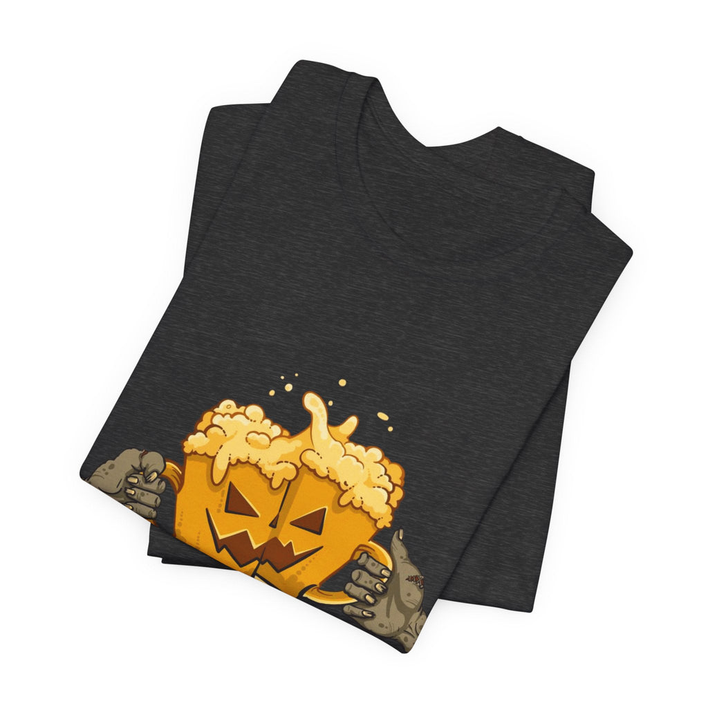 Halloween Beer Tee, Ghostly Fun Shirt, Unisex Graphic T-Shirt, Trick or Treat Apparel, Spooky Celebration Top - Metamorphosis Creations