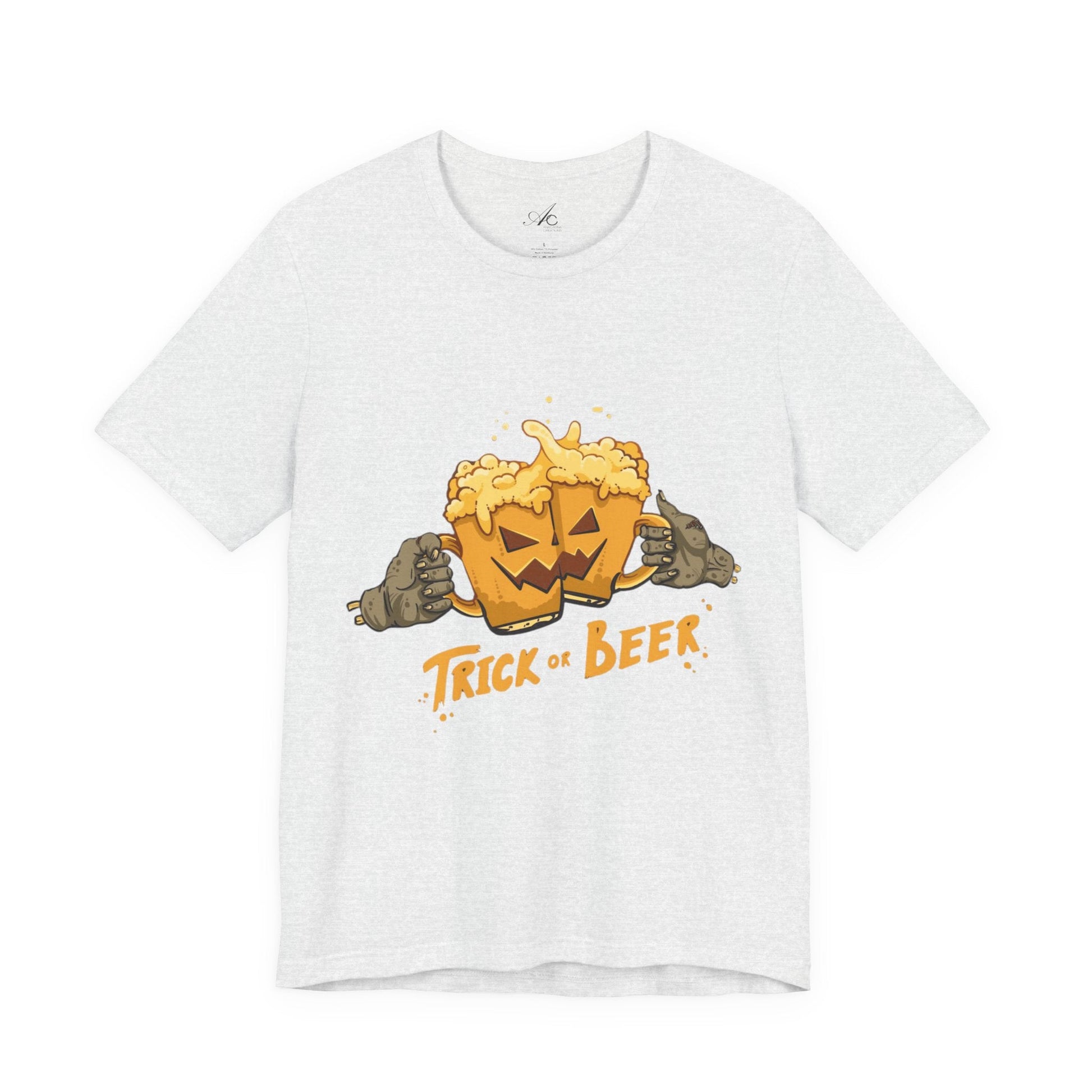 Halloween Beer Tee, Ghostly Fun Shirt, Unisex Graphic T-Shirt, Trick or Treat Apparel, Spooky Celebration Top - Metamorphosis Creations