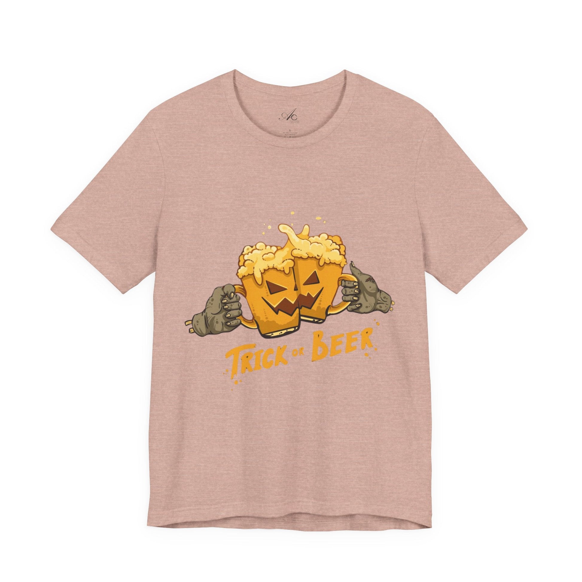 Halloween Beer Tee, Ghostly Fun Shirt, Unisex Graphic T-Shirt, Trick or Treat Apparel, Spooky Celebration Top - Metamorphosis Creations