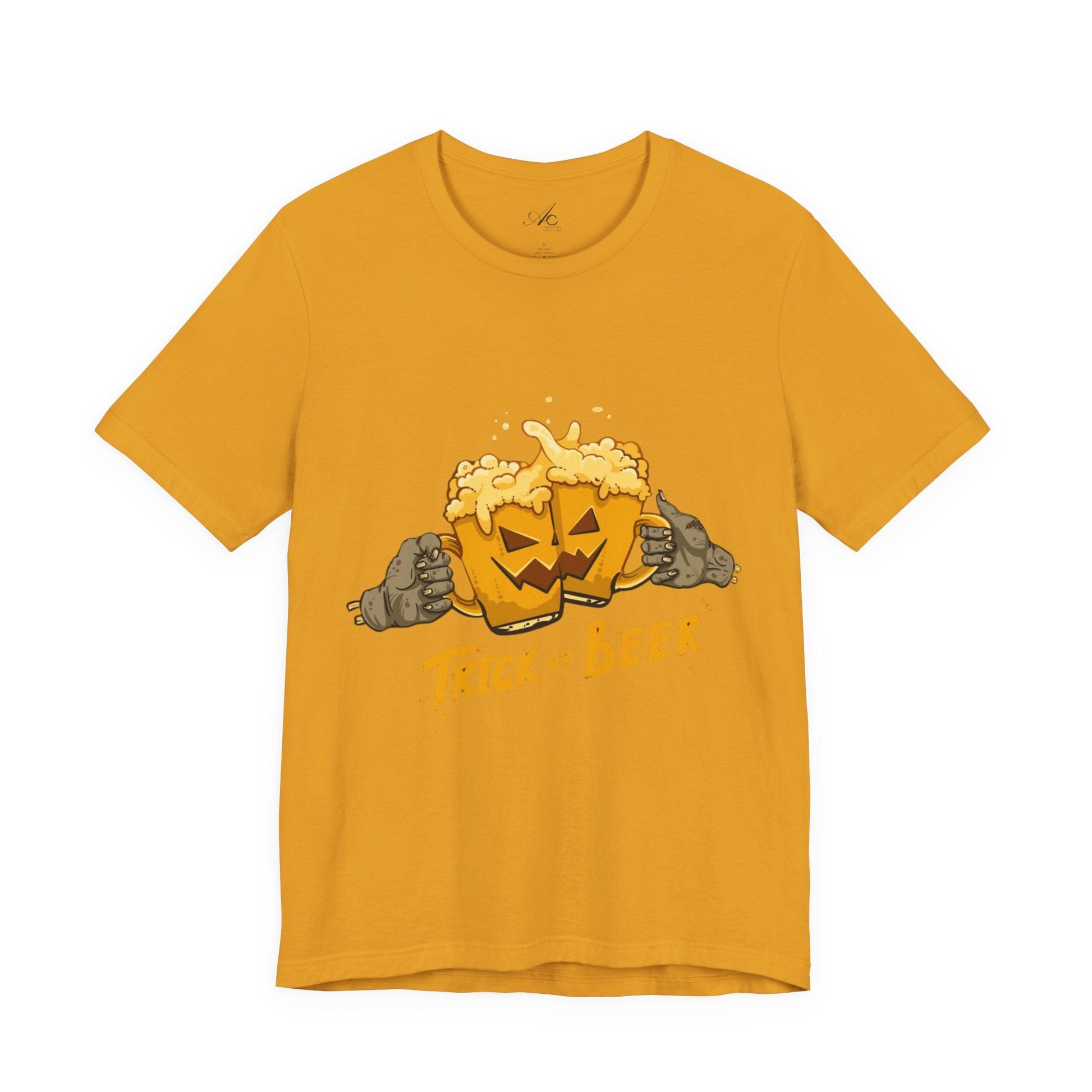 Halloween Beer Tee, Ghostly Fun Shirt, Unisex Graphic T-Shirt, Trick or Treat Apparel, Spooky Celebration Top - Metamorphosis Creations