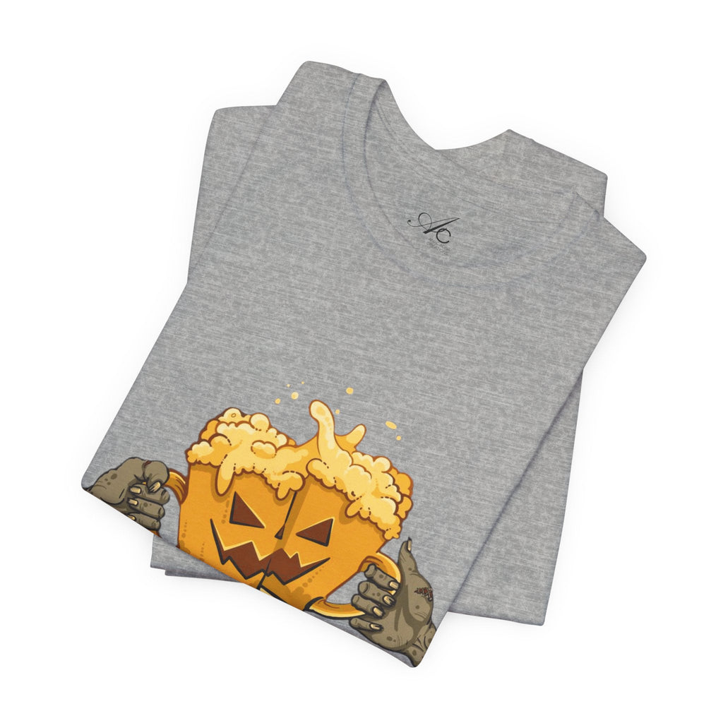 Halloween Beer Tee, Ghostly Fun Shirt, Unisex Graphic T-Shirt, Trick or Treat Apparel, Spooky Celebration Top - Metamorphosis Creations