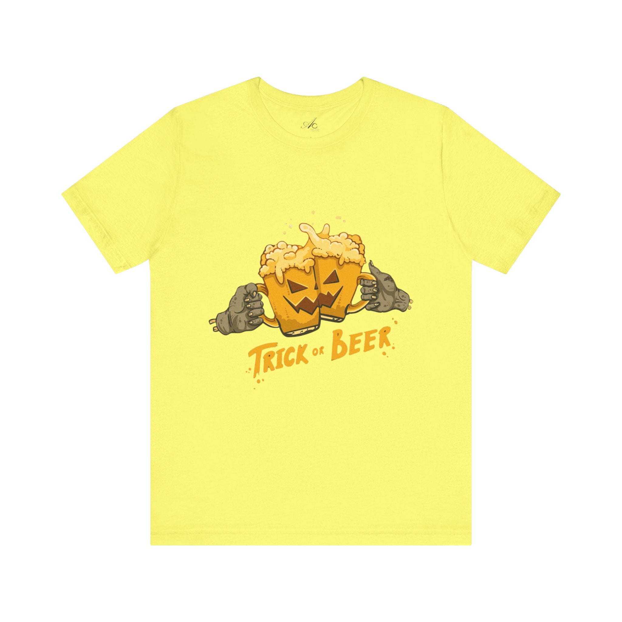Halloween Beer Tee, Ghostly Fun Shirt, Unisex Graphic T-Shirt, Trick or Treat Apparel, Spooky Celebration Top - Metamorphosis Creations