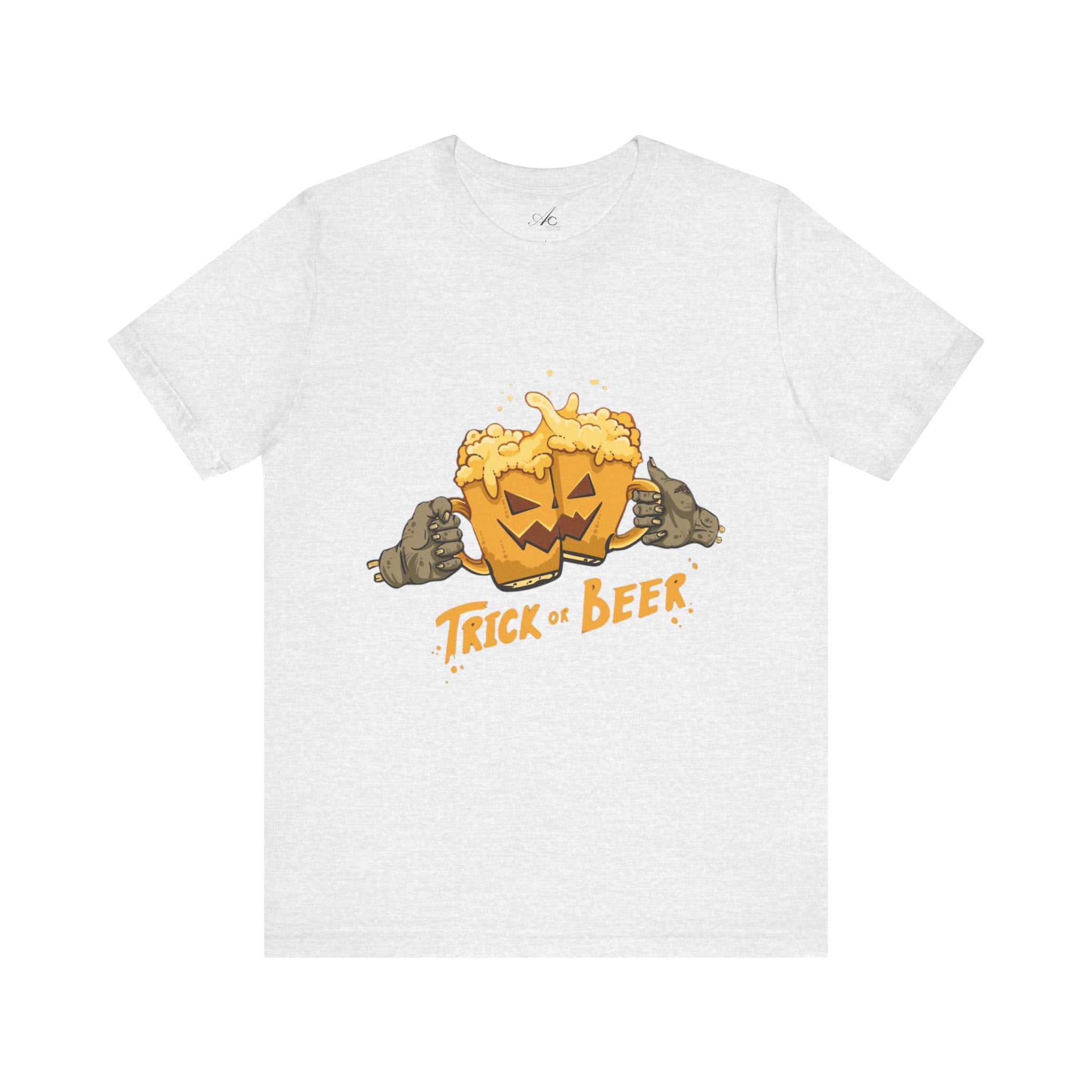Halloween Beer Tee, Ghostly Fun Shirt, Unisex Graphic T-Shirt, Trick or Treat Apparel, Spooky Celebration Top - Metamorphosis Creations