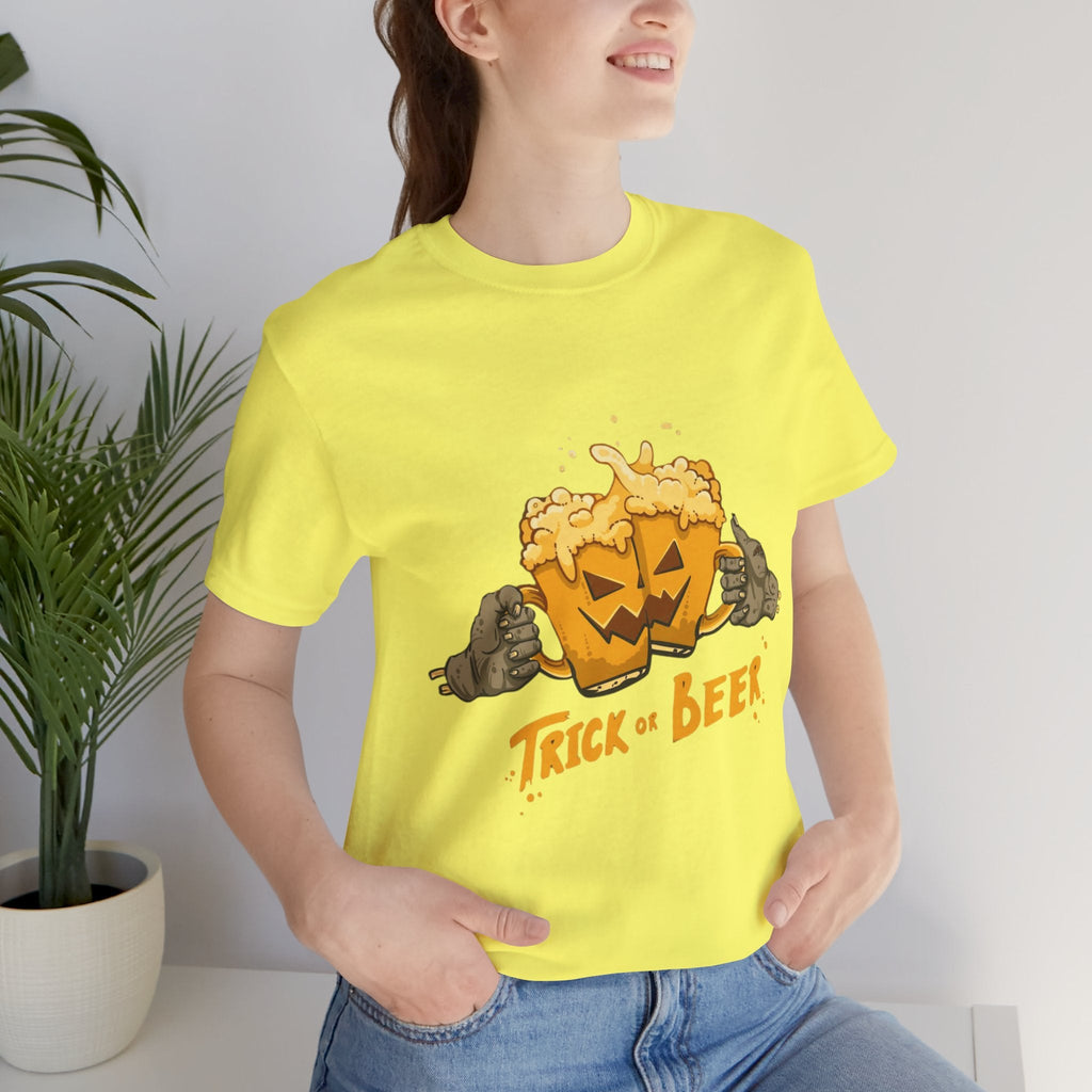 Halloween Beer Tee, Ghostly Fun Shirt, Unisex Graphic T-Shirt, Trick or Treat Apparel, Spooky Celebration Top - Metamorphosis Creations