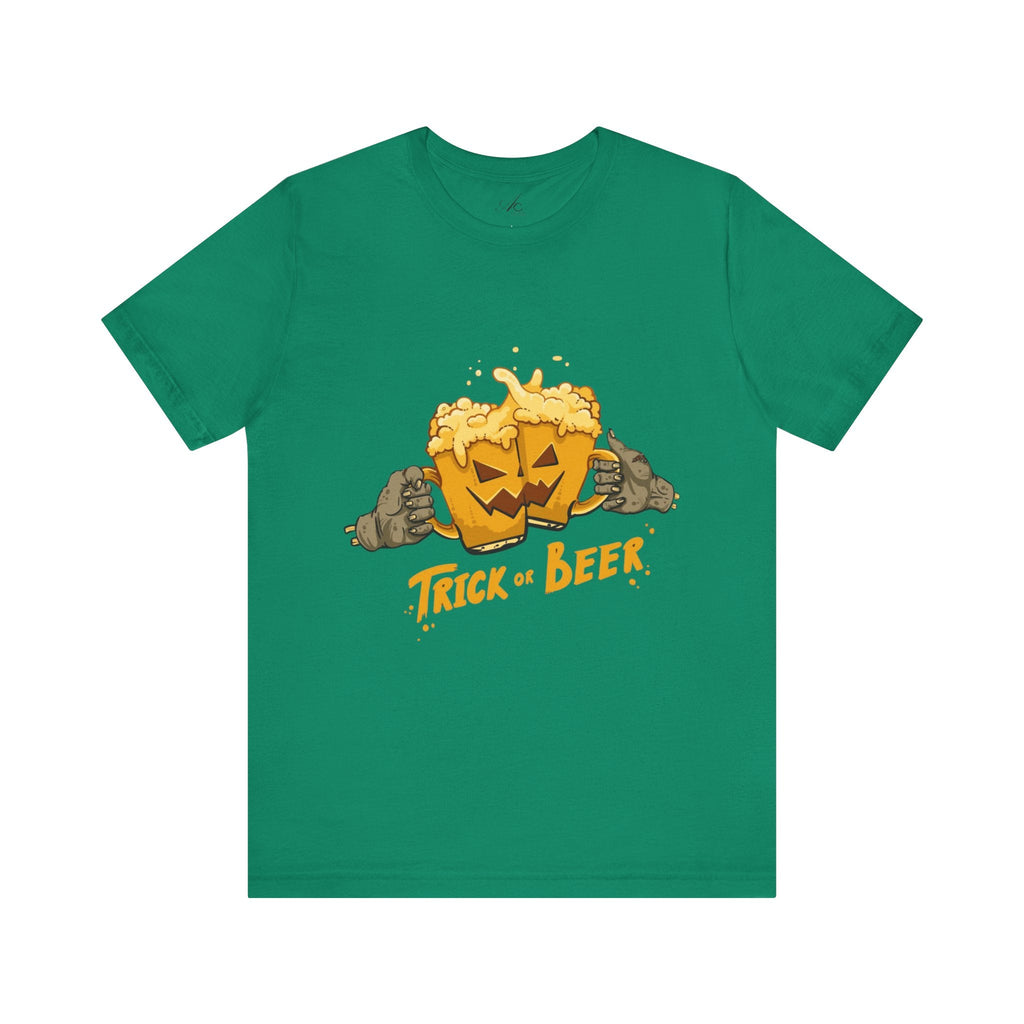 Halloween Beer Tee, Ghostly Fun Shirt, Unisex Graphic T-Shirt, Trick or Treat Apparel, Spooky Celebration Top - Metamorphosis Creations