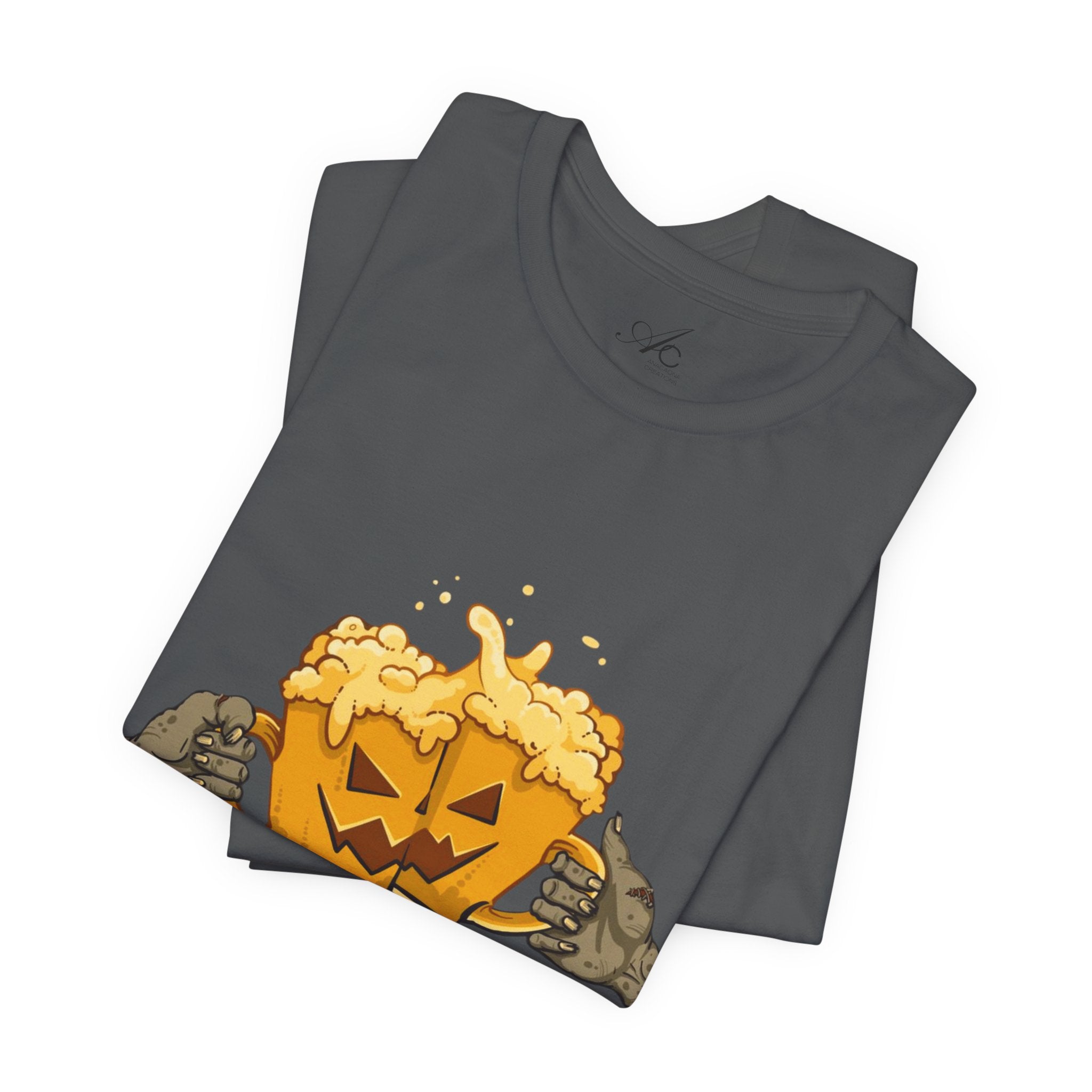 Halloween Beer Tee, Ghostly Fun Shirt, Unisex Graphic T-Shirt, Trick or Treat Apparel, Spooky Celebration Top - Metamorphosis Creations