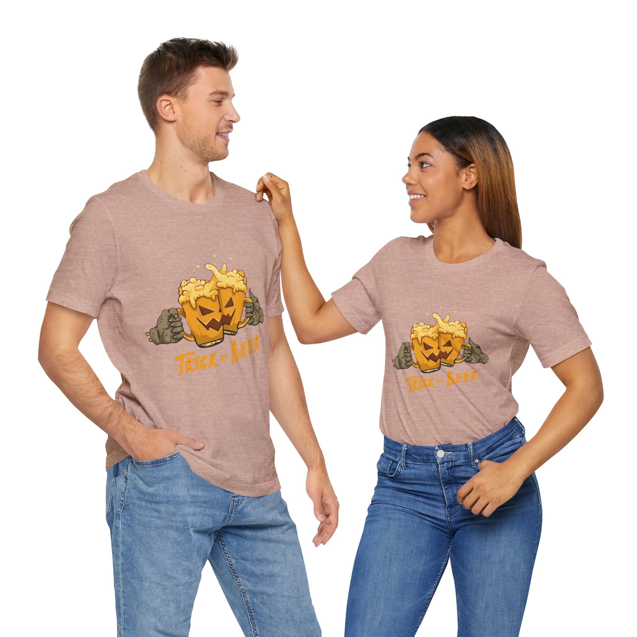 Halloween Beer Tee, Ghostly Fun Shirt, Unisex Graphic T-Shirt, Trick or Treat Apparel, Spooky Celebration Top - Metamorphosis Creations