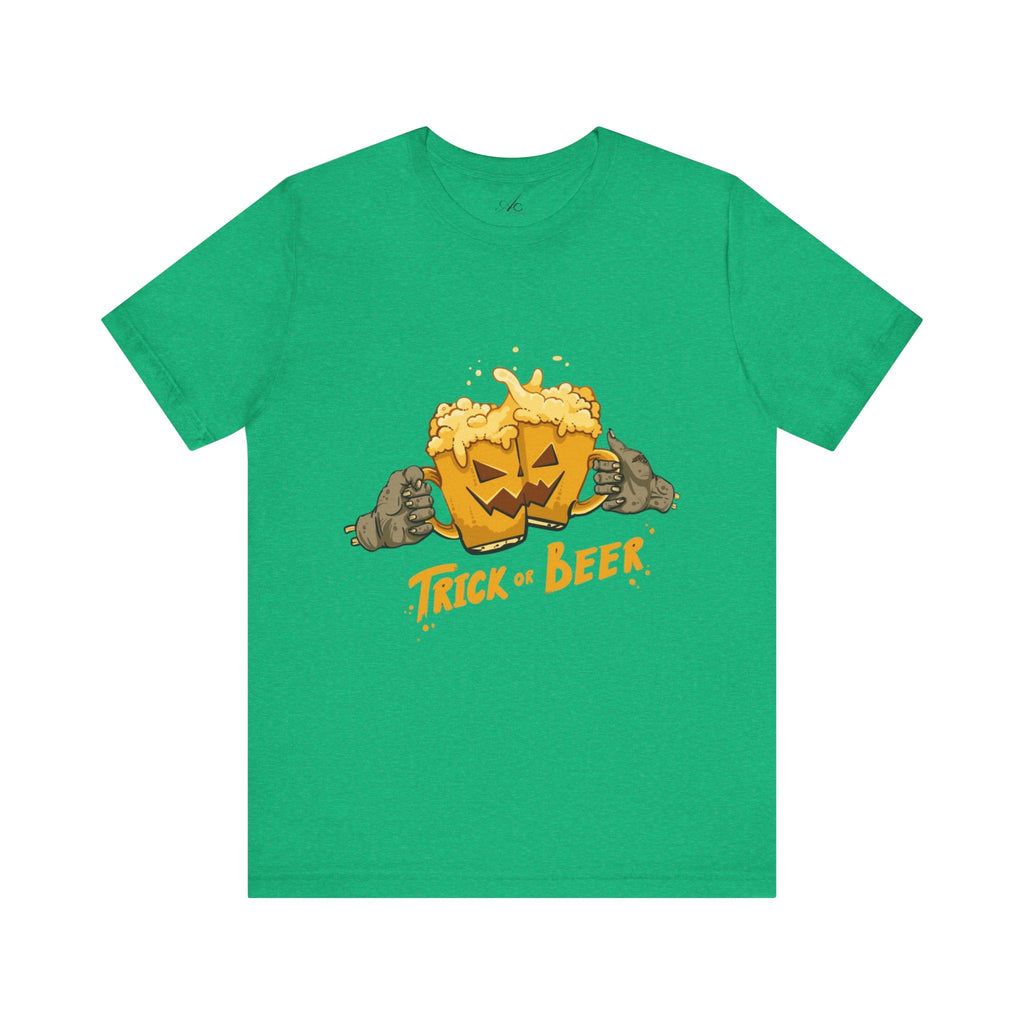 Halloween Beer Tee, Ghostly Fun Shirt, Unisex Graphic T-Shirt, Trick or Treat Apparel, Spooky Celebration Top - Metamorphosis Creations