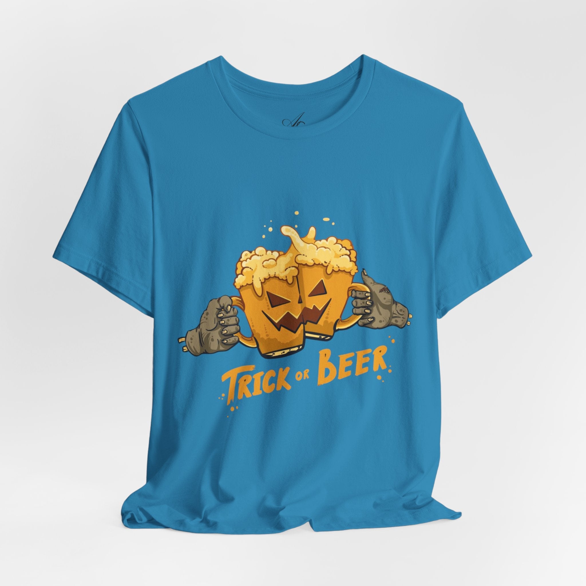 Halloween Beer Tee, Ghostly Fun Shirt, Unisex Graphic T-Shirt, Trick or Treat Apparel, Spooky Celebration Top - Metamorphosis Creations
