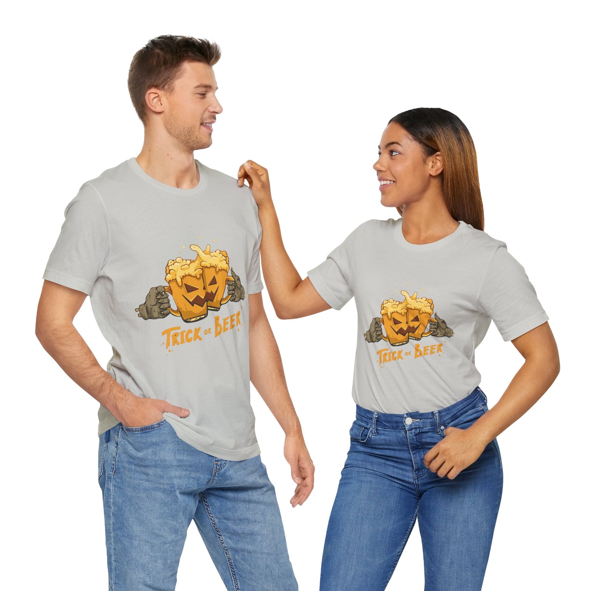 Halloween Beer Tee, Ghostly Fun Shirt, Unisex Graphic T-Shirt, Trick or Treat Apparel, Spooky Celebration Top - Metamorphosis Creations