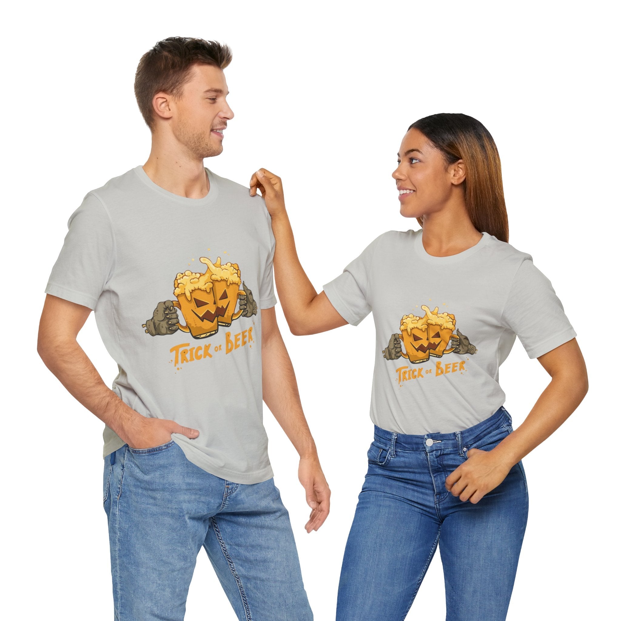Halloween Beer Tee, Ghostly Fun Shirt, Unisex Graphic T-Shirt, Trick or Treat Apparel, Spooky Celebration Top - Metamorphosis Creations