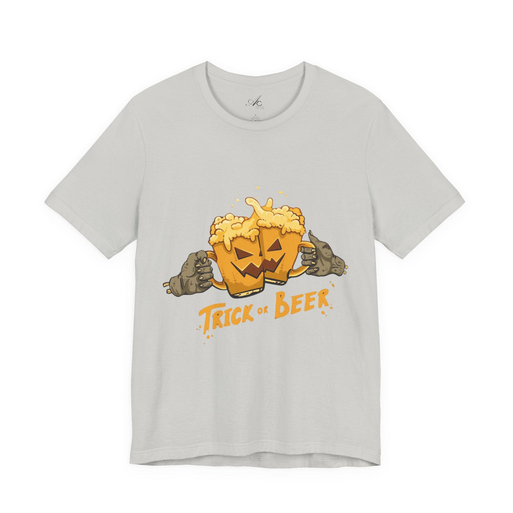 Halloween Beer Tee, Ghostly Fun Shirt, Unisex Graphic T-Shirt, Trick or Treat Apparel, Spooky Celebration Top - Metamorphosis Creations