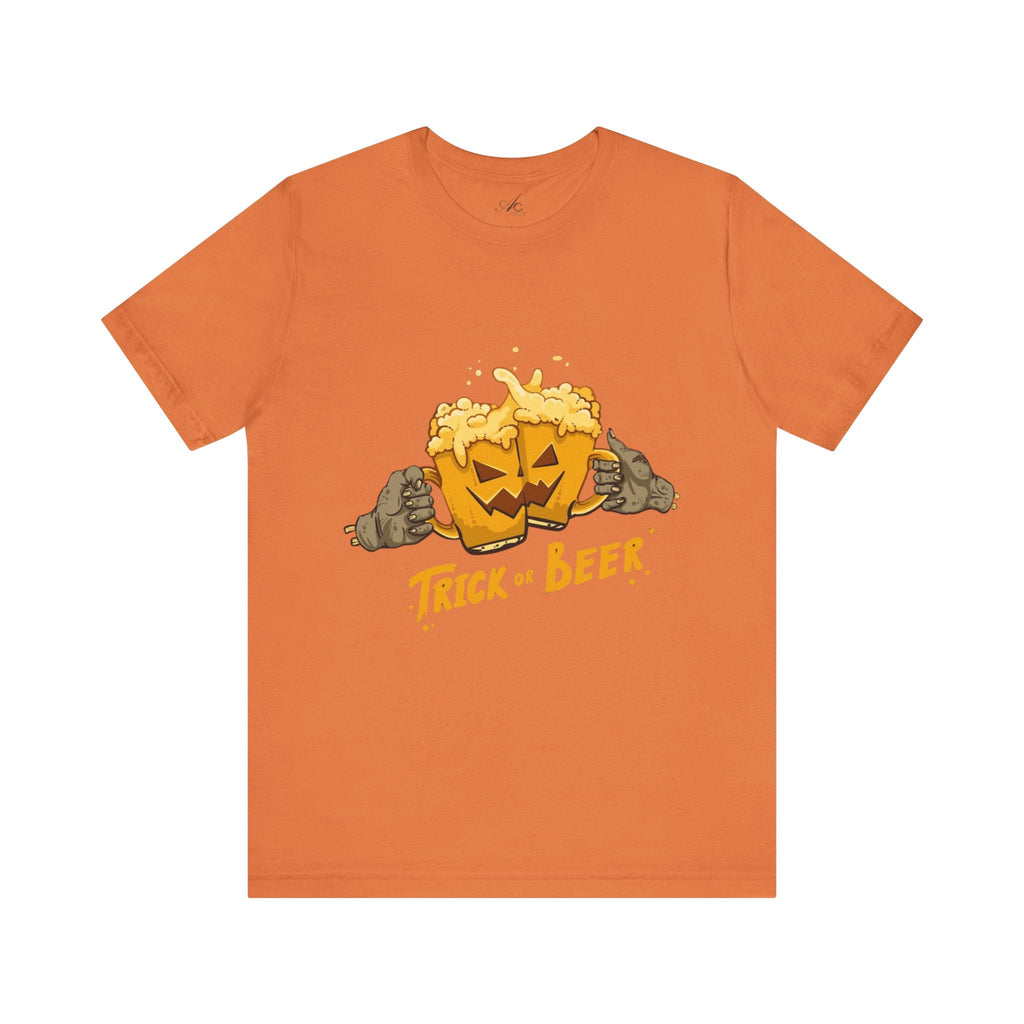 Halloween Beer Tee, Ghostly Fun Shirt, Unisex Graphic T-Shirt, Trick or Treat Apparel, Spooky Celebration Top - Metamorphosis Creations