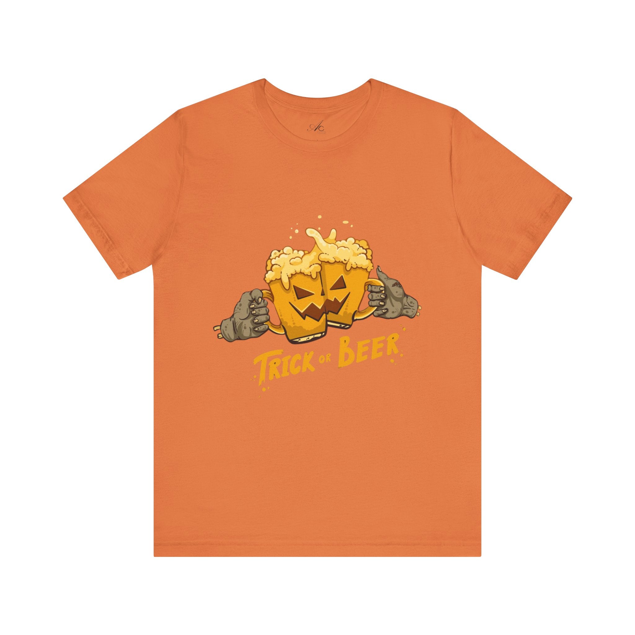 Halloween Beer Tee, Ghostly Fun Shirt, Unisex Graphic T-Shirt, Trick or Treat Apparel, Spooky Celebration Top - Metamorphosis Creations