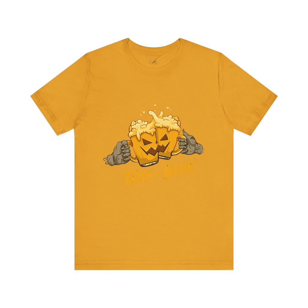 Halloween Beer Tee, Ghostly Fun Shirt, Unisex Graphic T-Shirt, Trick or Treat Apparel, Spooky Celebration Top - Metamorphosis Creations