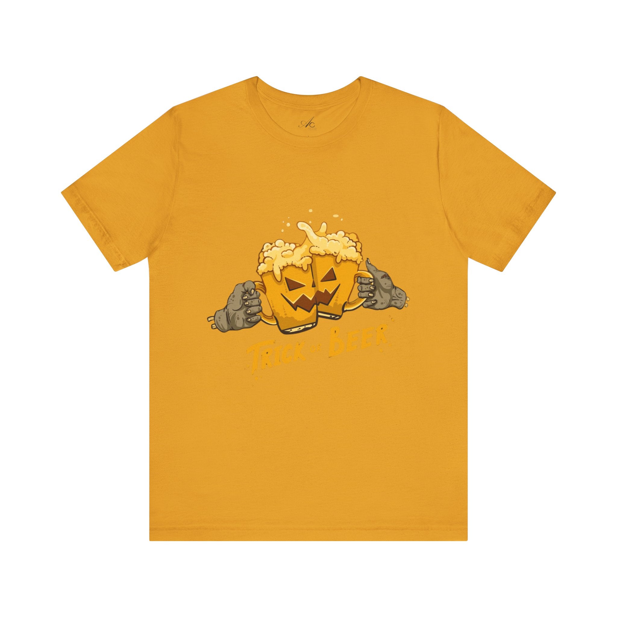 Halloween Beer Tee, Ghostly Fun Shirt, Unisex Graphic T-Shirt, Trick or Treat Apparel, Spooky Celebration Top - Metamorphosis Creations