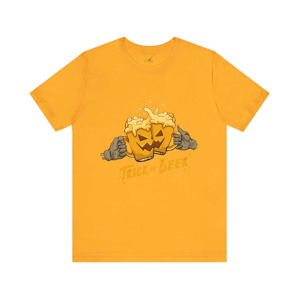 Halloween Beer Tee, Ghostly Fun Shirt, Unisex Graphic T-Shirt, Trick or Treat Apparel, Spooky Celebration Top - Metamorphosis Creations