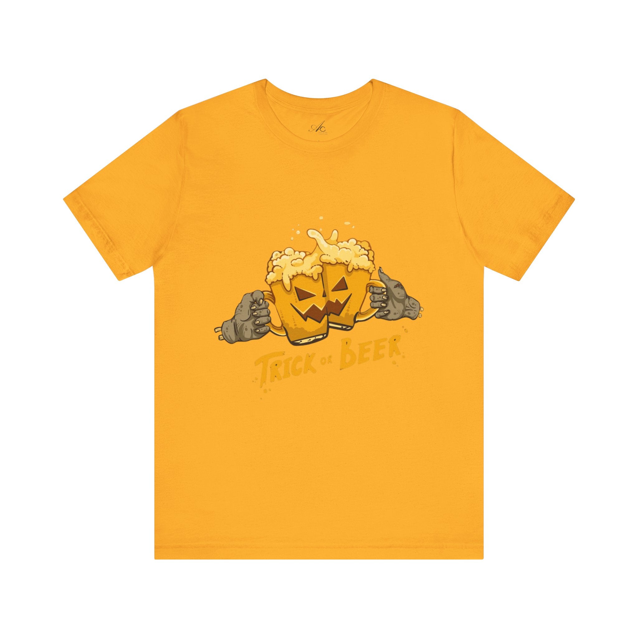 Halloween Beer Tee, Ghostly Fun Shirt, Unisex Graphic T-Shirt, Trick or Treat Apparel, Spooky Celebration Top - Metamorphosis Creations
