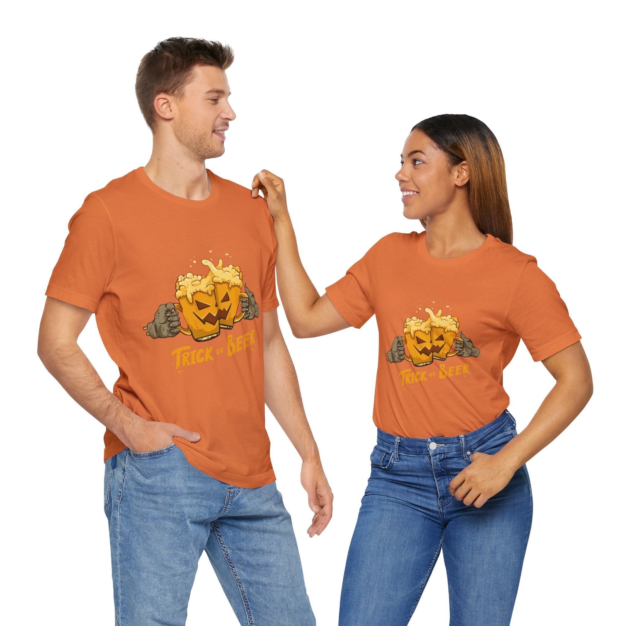Halloween Beer Tee, Ghostly Fun Shirt, Unisex Graphic T-Shirt, Trick or Treat Apparel, Spooky Celebration Top - Metamorphosis Creations