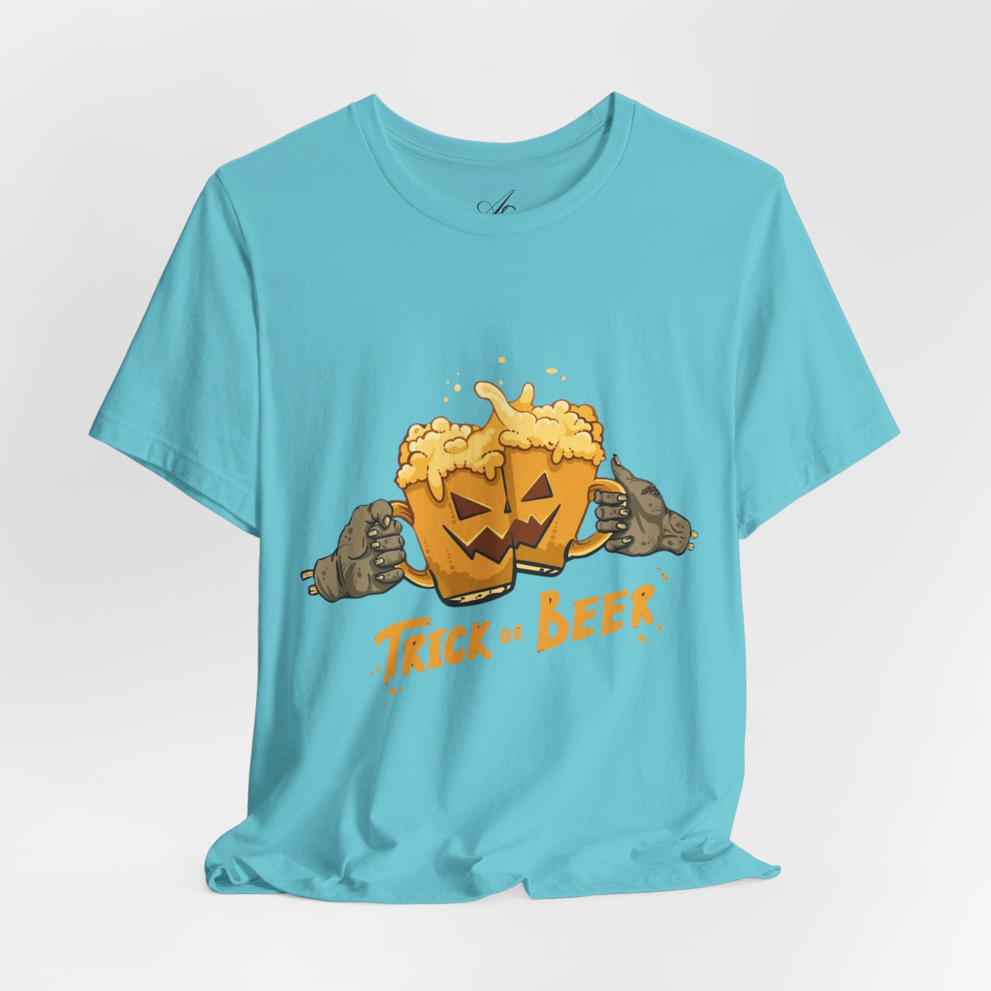 Halloween Beer Tee, Ghostly Fun Shirt, Unisex Graphic T-Shirt, Trick or Treat Apparel, Spooky Celebration Top - Metamorphosis Creations