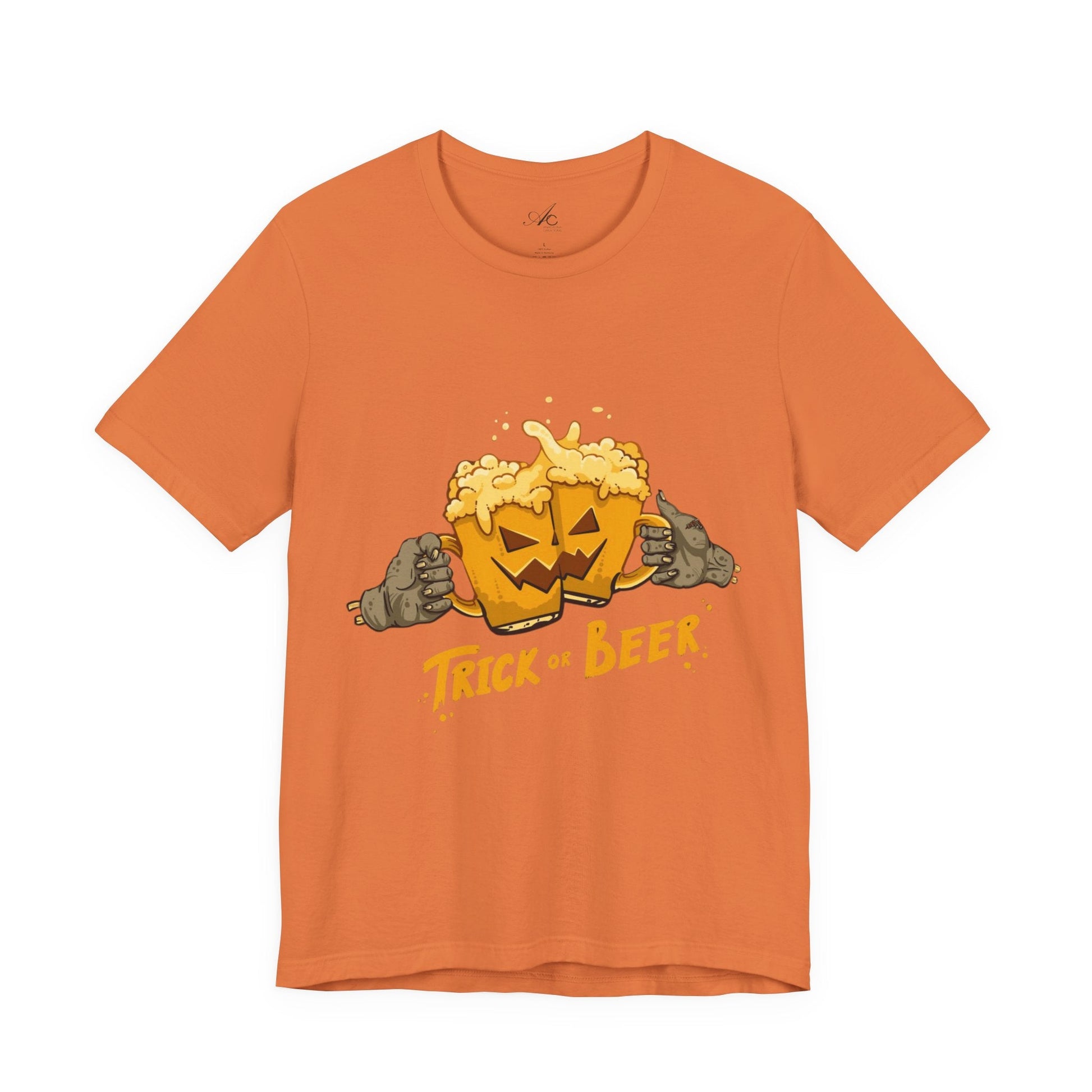 Halloween Beer Tee, Ghostly Fun Shirt, Unisex Graphic T-Shirt, Trick or Treat Apparel, Spooky Celebration Top - Metamorphosis Creations