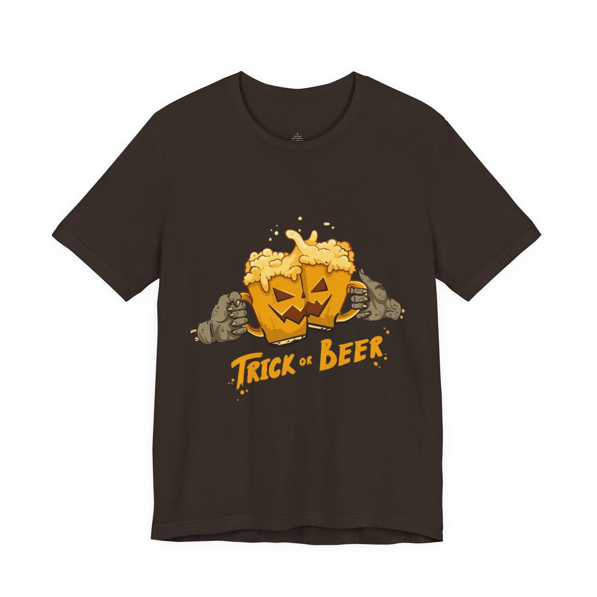 Halloween Beer Tee, Ghostly Fun Shirt, Unisex Graphic T-Shirt, Trick or Treat Apparel, Spooky Celebration Top - Metamorphosis Creations