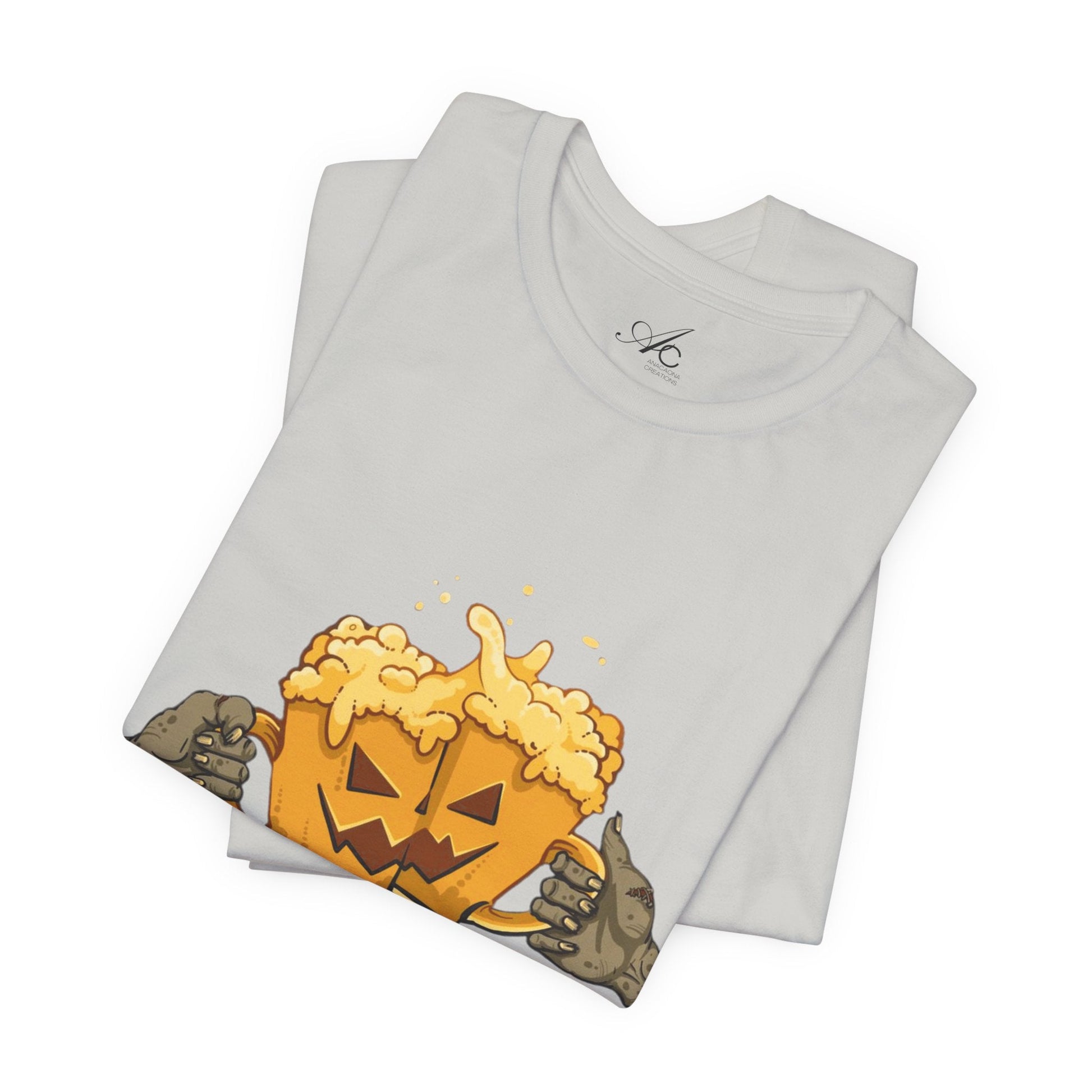 Halloween Beer Tee, Ghostly Fun Shirt, Unisex Graphic T-Shirt, Trick or Treat Apparel, Spooky Celebration Top - Metamorphosis Creations