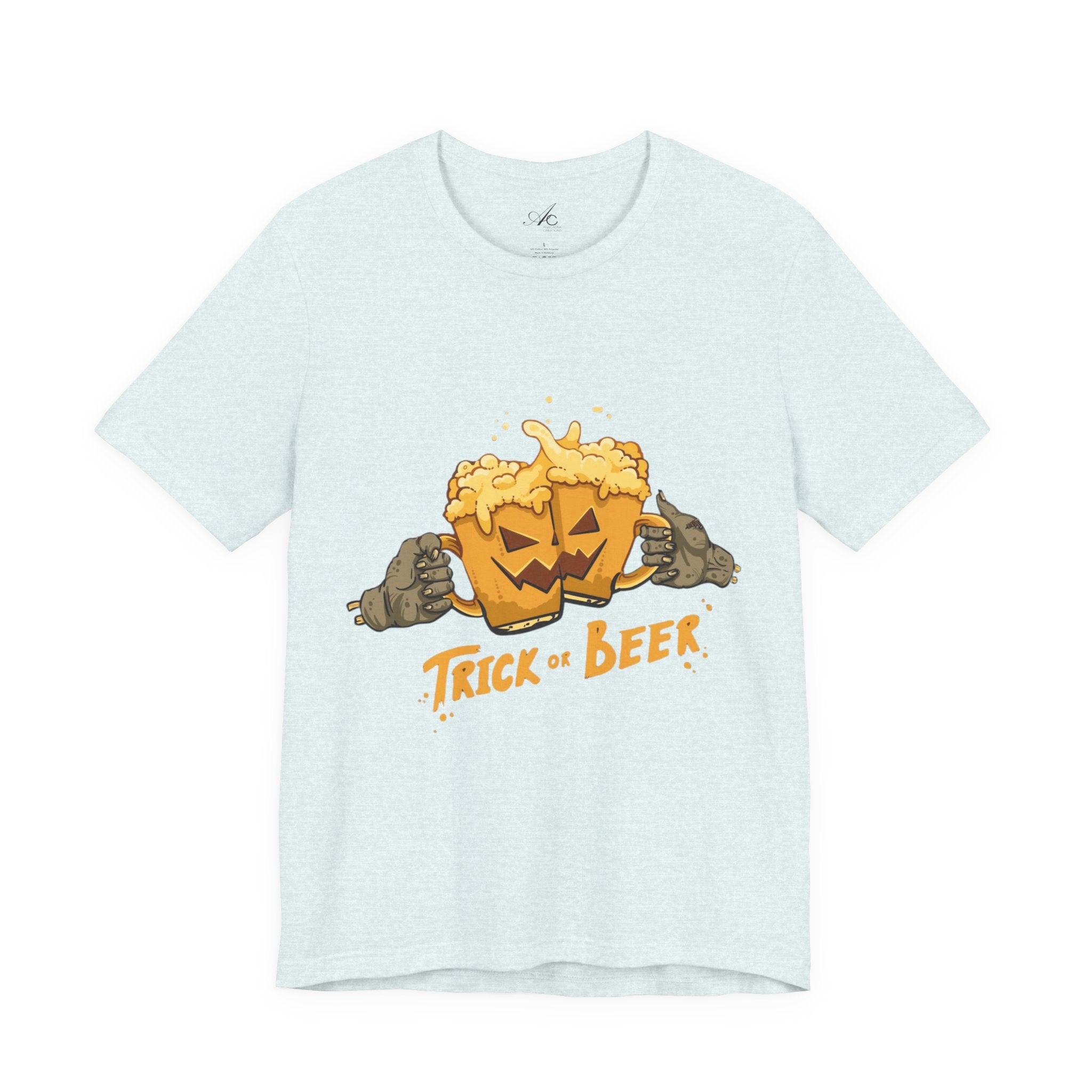 Halloween Beer Tee, Ghostly Fun Shirt, Unisex Graphic T-Shirt, Trick or Treat Apparel, Spooky Celebration Top - Metamorphosis Creations