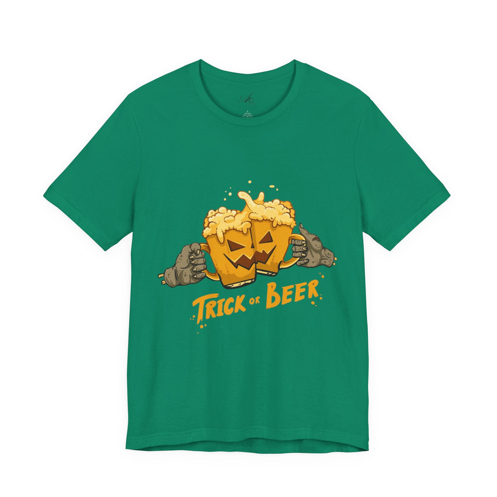Halloween Beer Tee, Ghostly Fun Shirt, Unisex Graphic T-Shirt, Trick or Treat Apparel, Spooky Celebration Top - Metamorphosis Creations