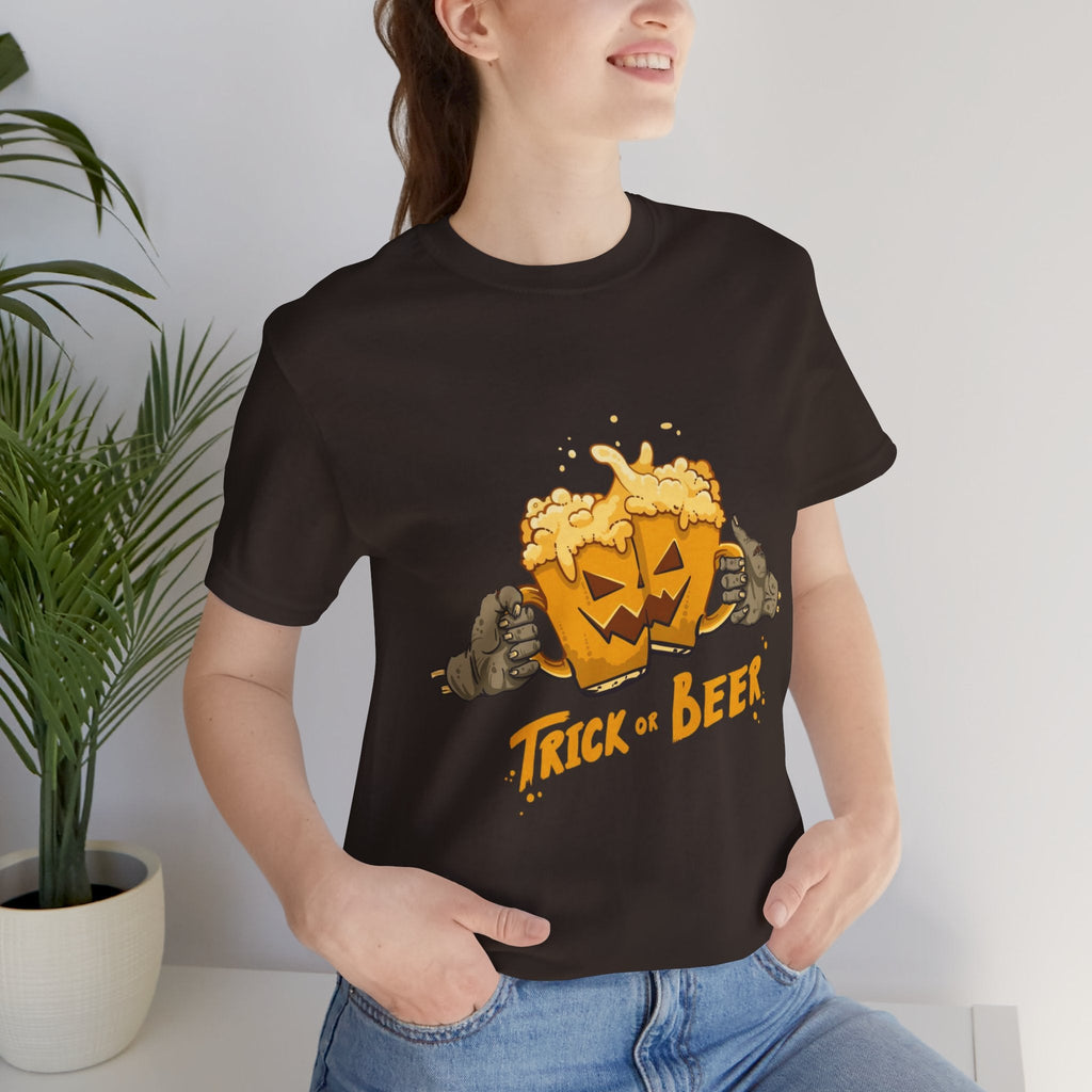 Halloween Beer Tee, Ghostly Fun Shirt, Unisex Graphic T-Shirt, Trick or Treat Apparel, Spooky Celebration Top - Metamorphosis Creations