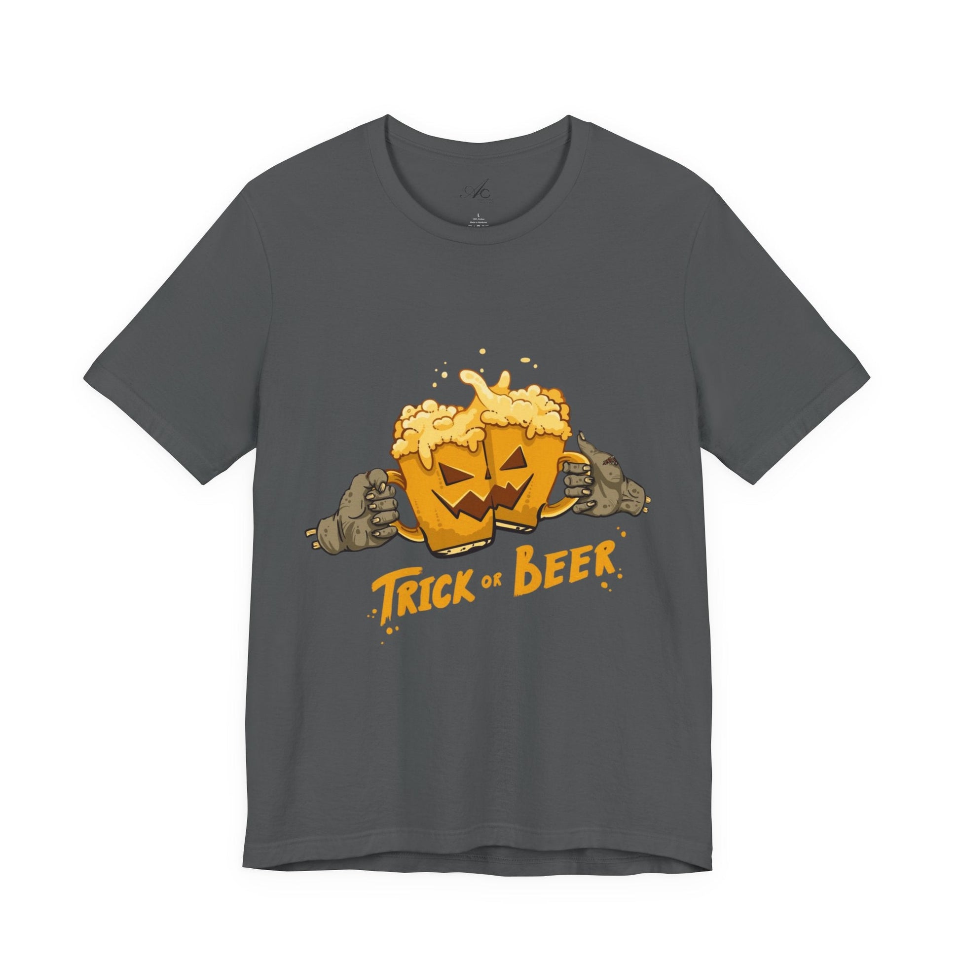 Halloween Beer Tee, Ghostly Fun Shirt, Unisex Graphic T-Shirt, Trick or Treat Apparel, Spooky Celebration Top - Metamorphosis Creations