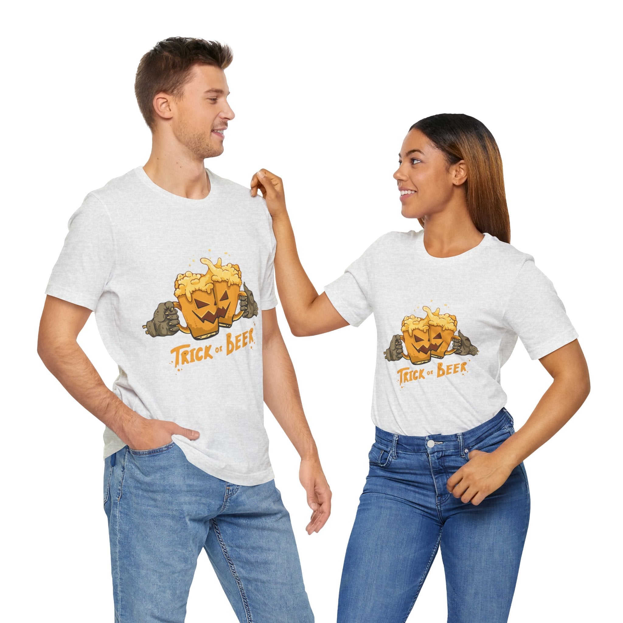 Halloween Beer Tee, Ghostly Fun Shirt, Unisex Graphic T-Shirt, Trick or Treat Apparel, Spooky Celebration Top - Metamorphosis Creations