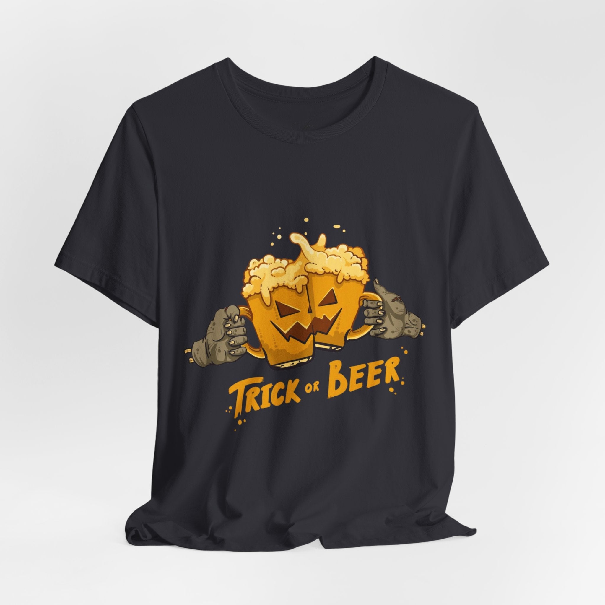 Halloween Beer Tee, Ghostly Fun Shirt, Unisex Graphic T-Shirt, Trick or Treat Apparel, Spooky Celebration Top - Metamorphosis Creations