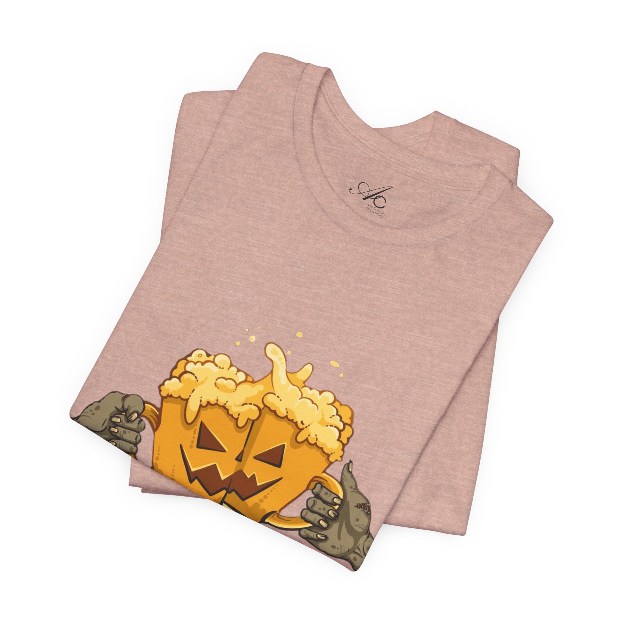 Halloween Beer Tee, Ghostly Fun Shirt, Unisex Graphic T-Shirt, Trick or Treat Apparel, Spooky Celebration Top - Metamorphosis Creations