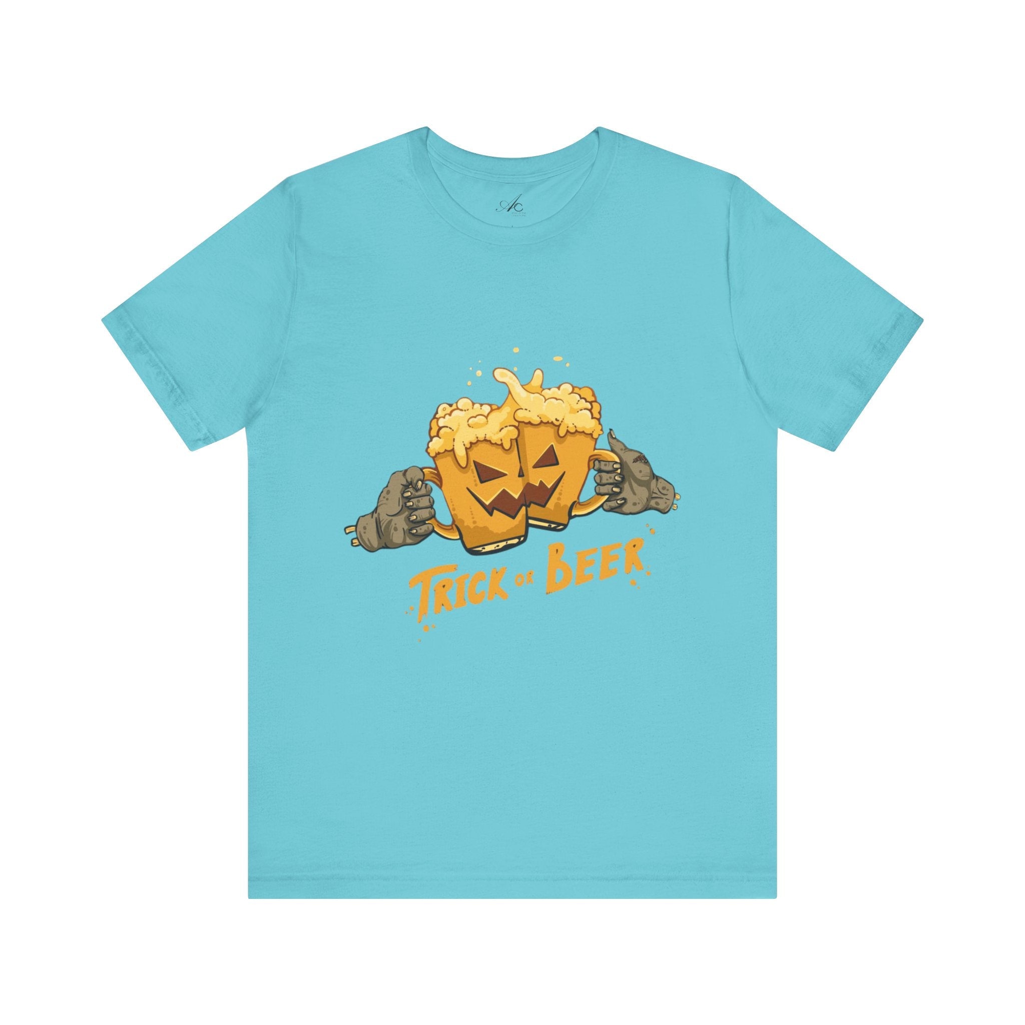 Halloween Beer Tee, Ghostly Fun Shirt, Unisex Graphic T-Shirt, Trick or Treat Apparel, Spooky Celebration Top - Metamorphosis Creations