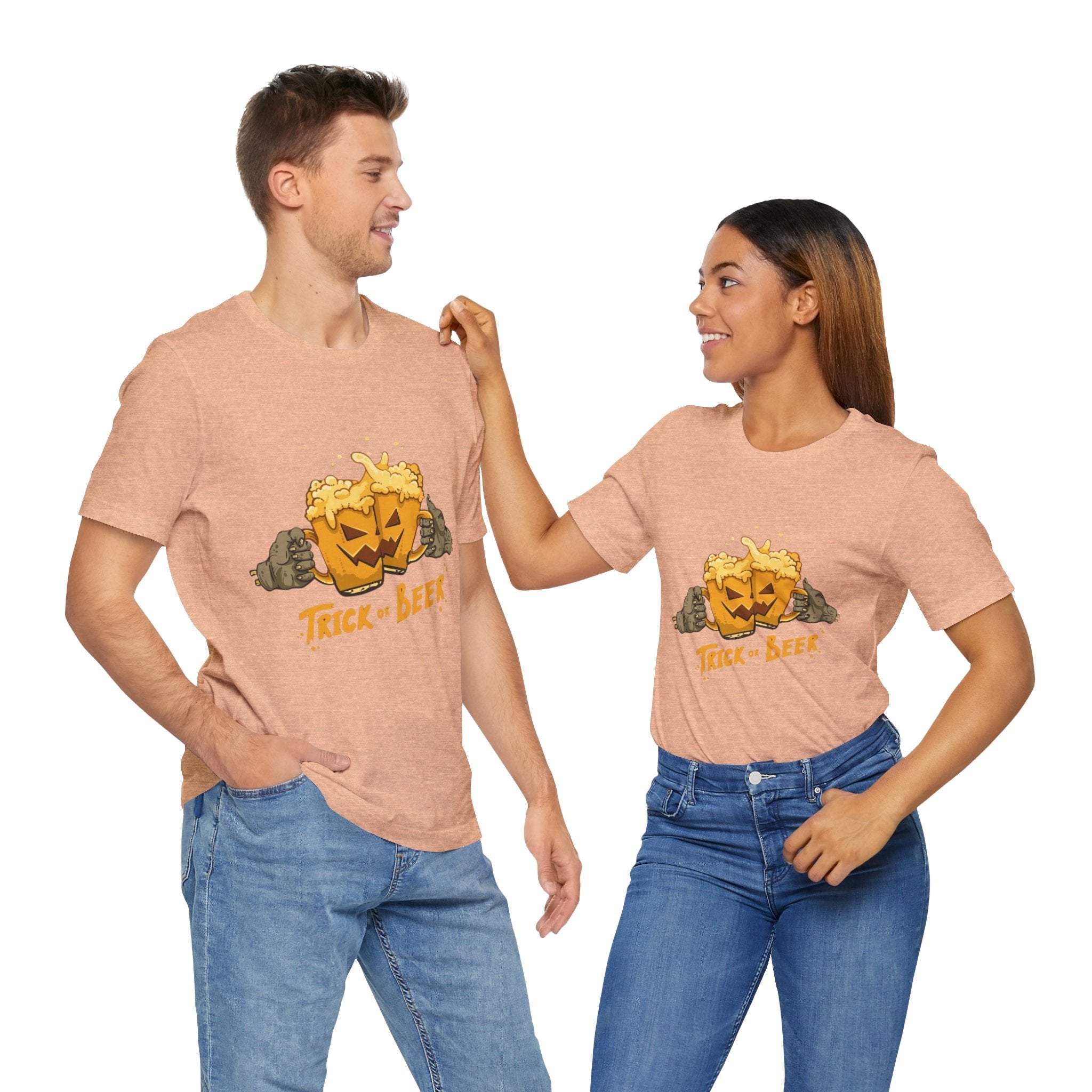Halloween Beer Tee, Ghostly Fun Shirt, Unisex Graphic T-Shirt, Trick or Treat Apparel, Spooky Celebration Top - Metamorphosis Creations