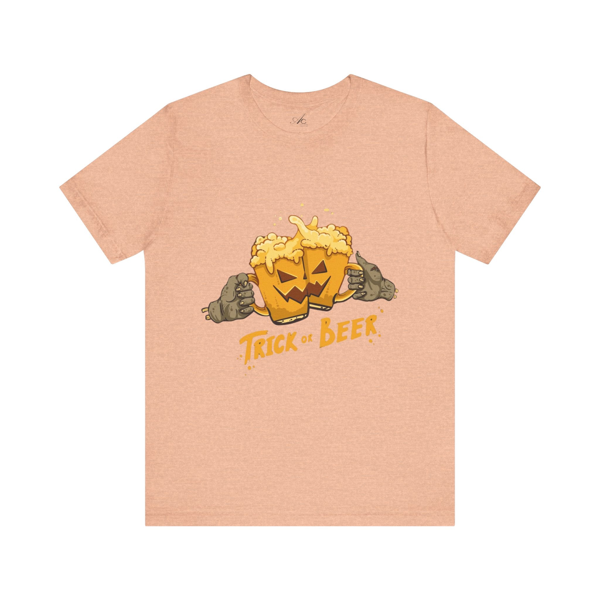 Halloween Beer Tee, Ghostly Fun Shirt, Unisex Graphic T-Shirt, Trick or Treat Apparel, Spooky Celebration Top - Metamorphosis Creations